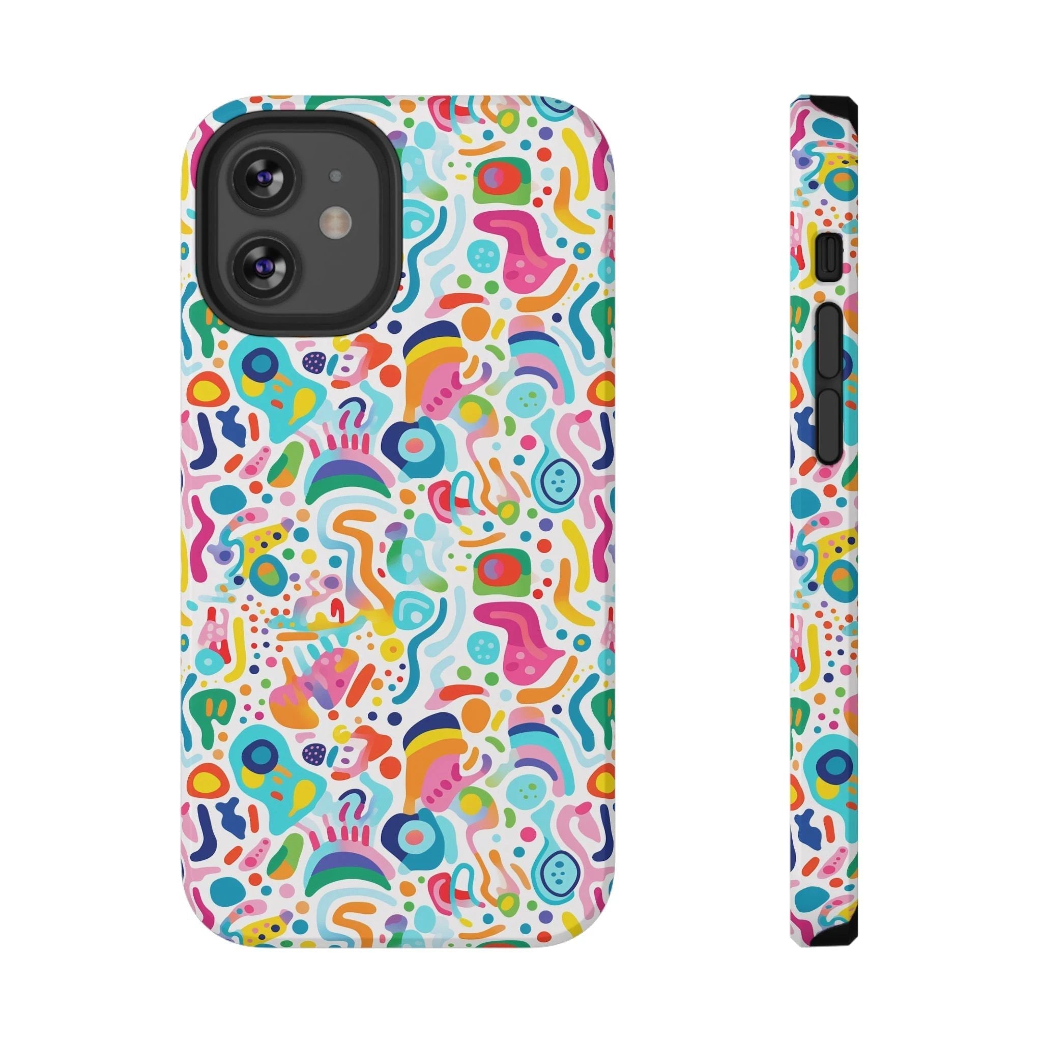 Bespattered Facade Rainbow Doodles Impact-Resistant Case by Bespattered Facade