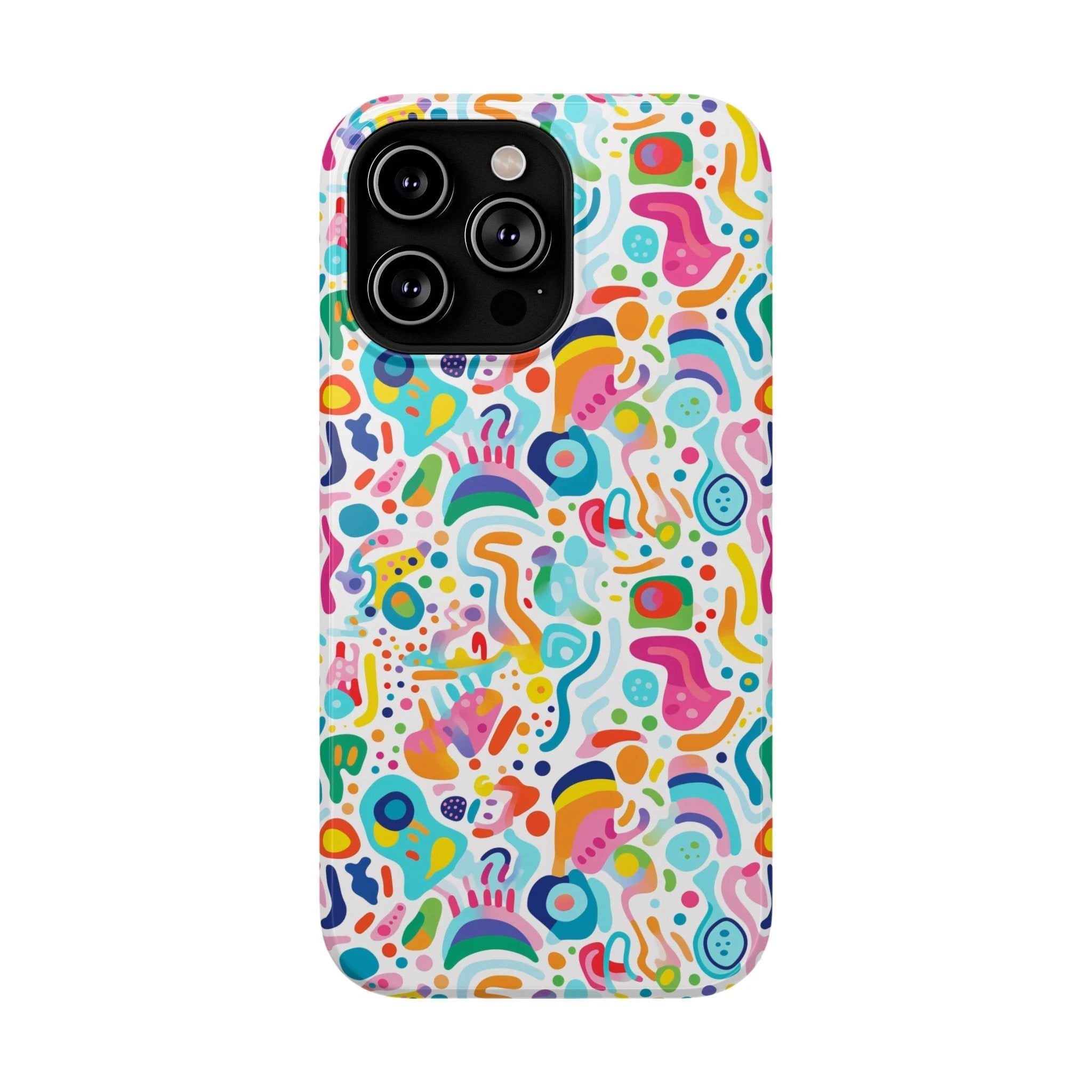 Bespattered Facade Rainbow Doodles Impact-Resistant Case by Bespattered Facade