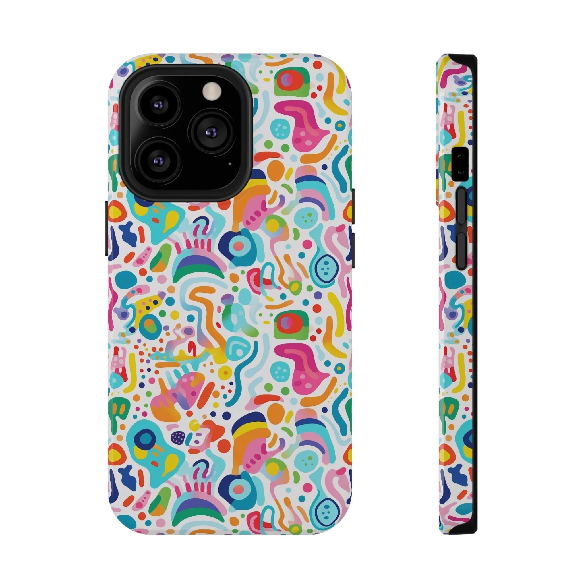 Bespattered Facade Rainbow Doodles Impact-Resistant Case by Bespattered Facade