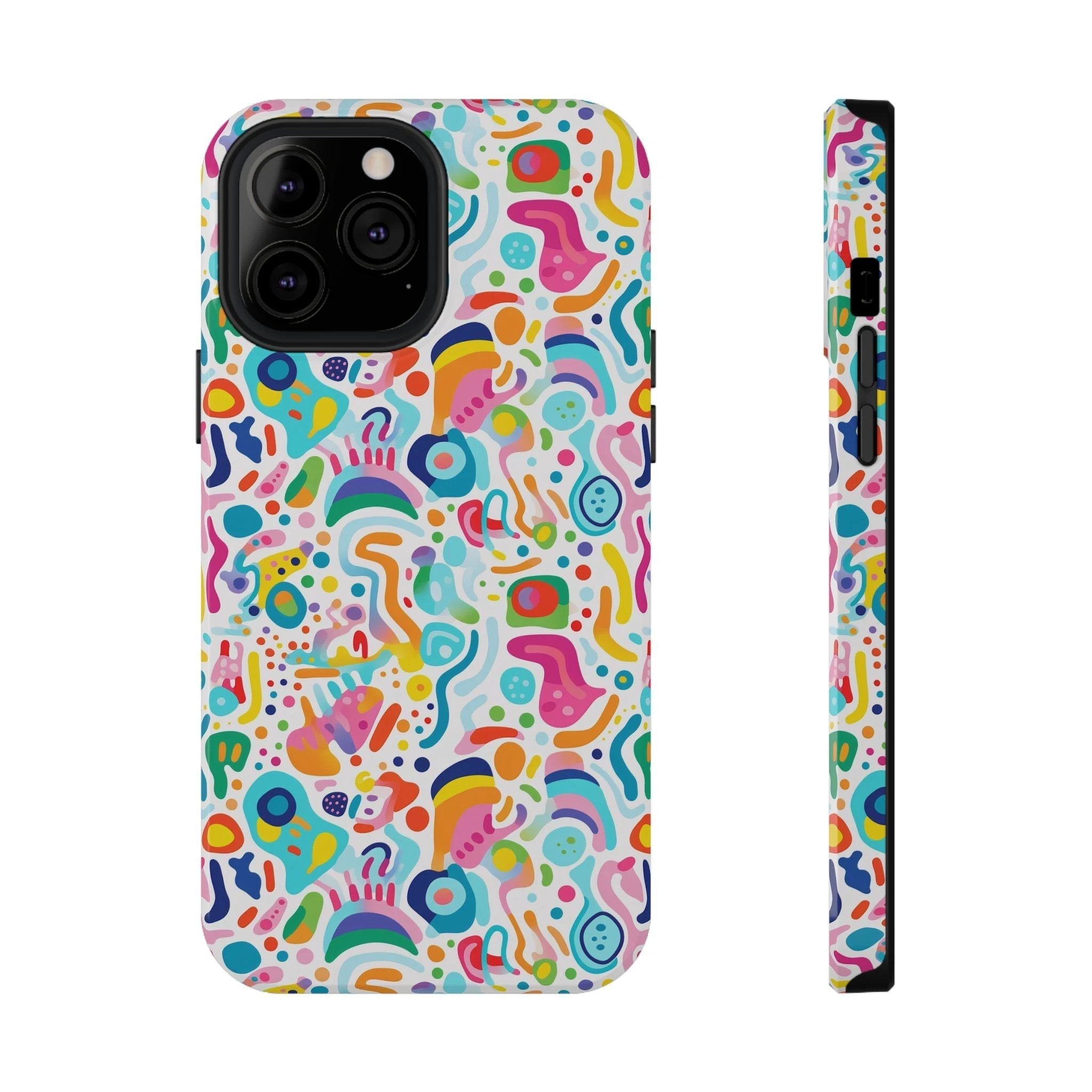 Bespattered Facade Rainbow Doodles Impact-Resistant Case by Bespattered Facade