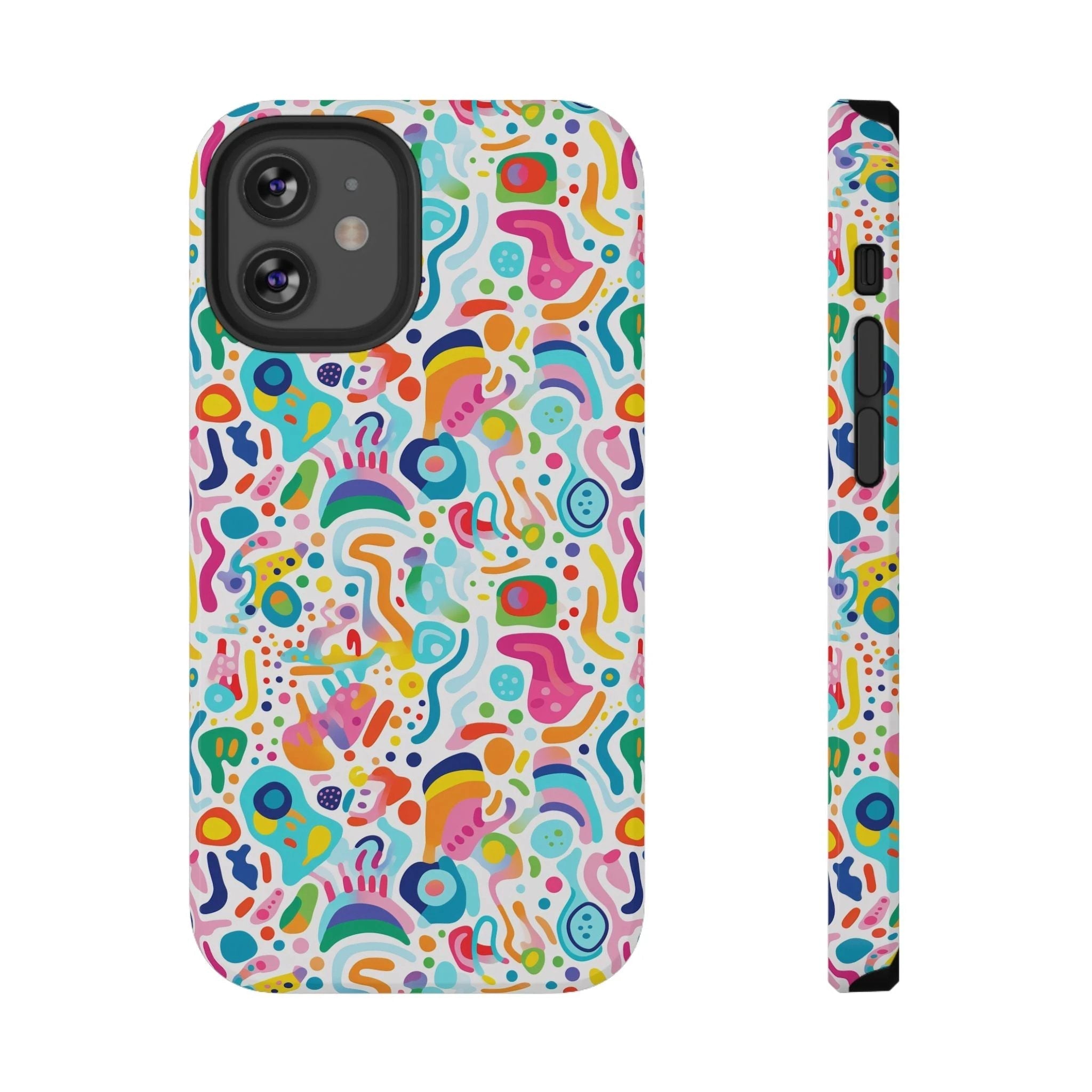Bespattered Facade Rainbow Doodles Impact-Resistant Case by Bespattered Facade