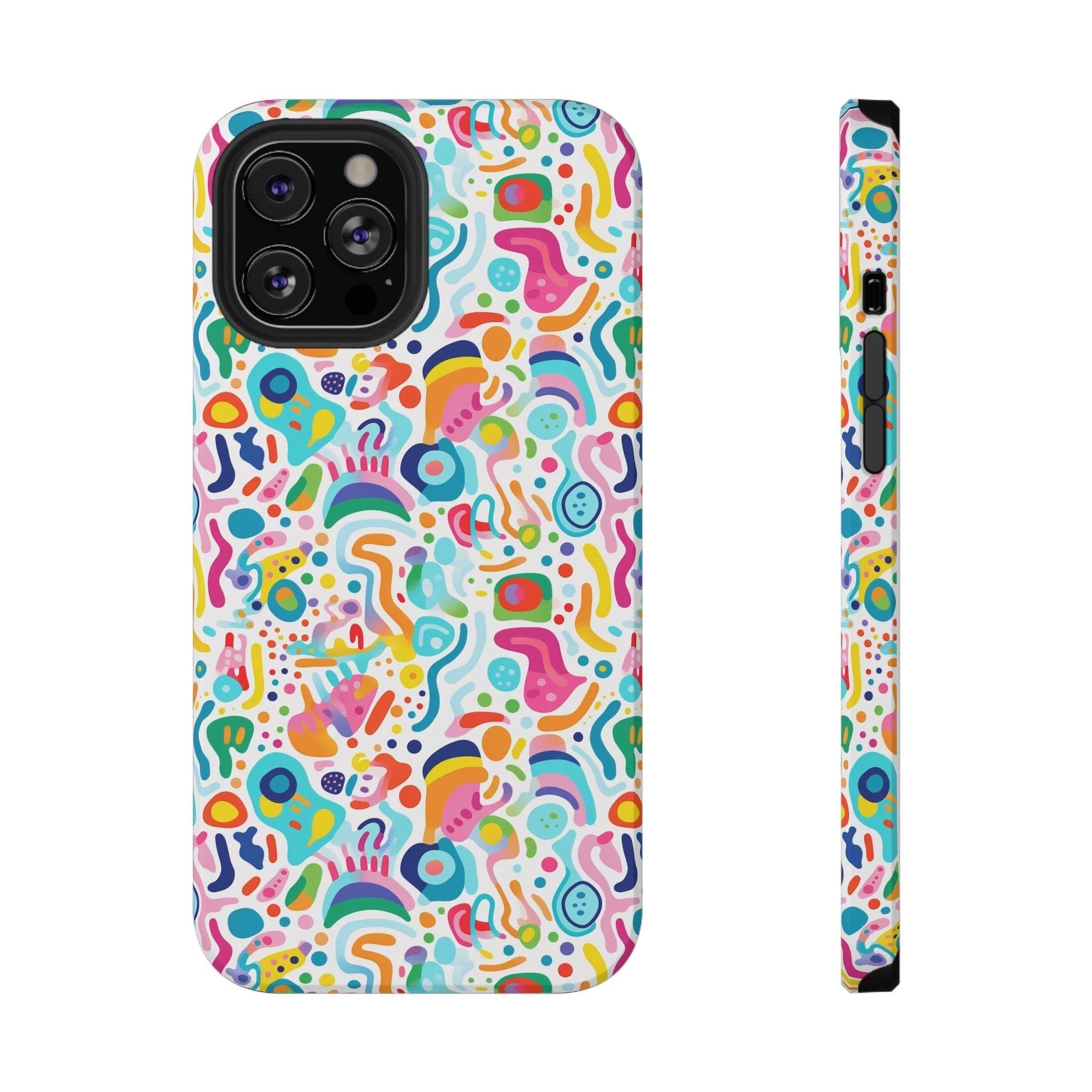 Bespattered Facade Rainbow Doodles Impact-Resistant Case by Bespattered Facade