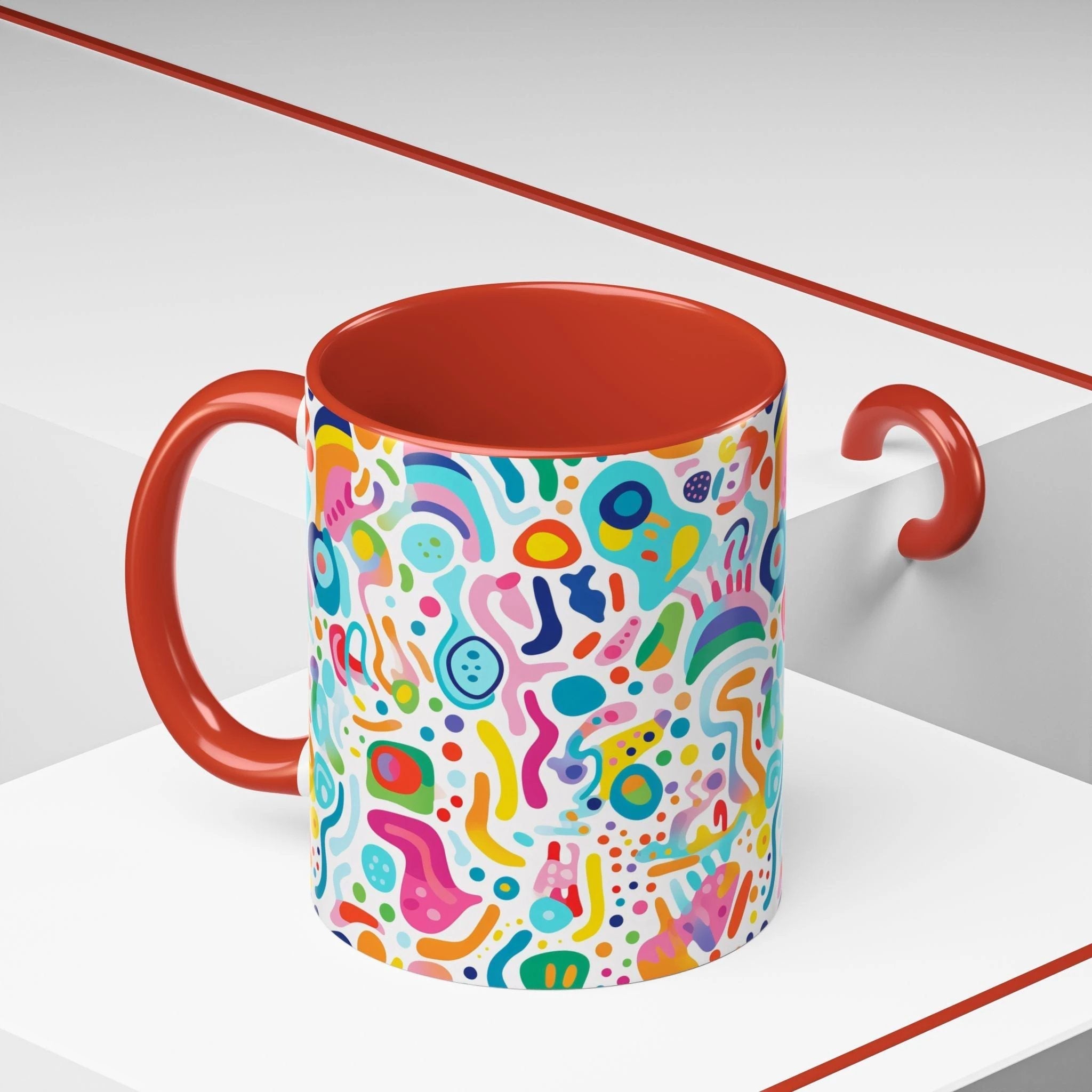 Bespattered Facade Rainbow Doodles Mug | Eight Colors | 11oz or 15oz by Bespattered Facade