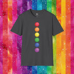 Bespattered Facade Rainbow Dots Unisex Softstyle T-Shirt by Bespattered Facade