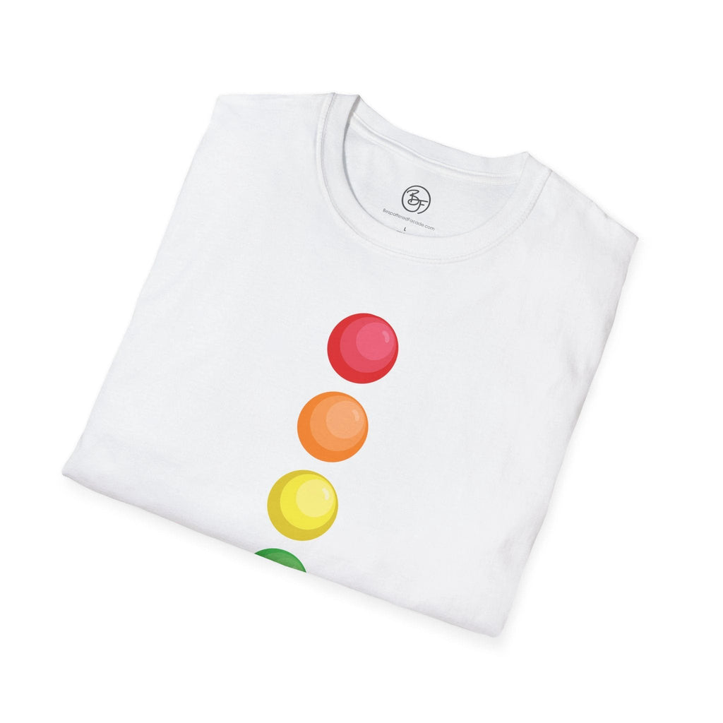 Bespattered Facade Rainbow Dots Unisex Softstyle T-Shirt by Bespattered Facade
