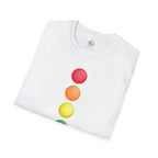 Bespattered Facade Rainbow Dots Unisex Softstyle T-Shirt by Bespattered Facade