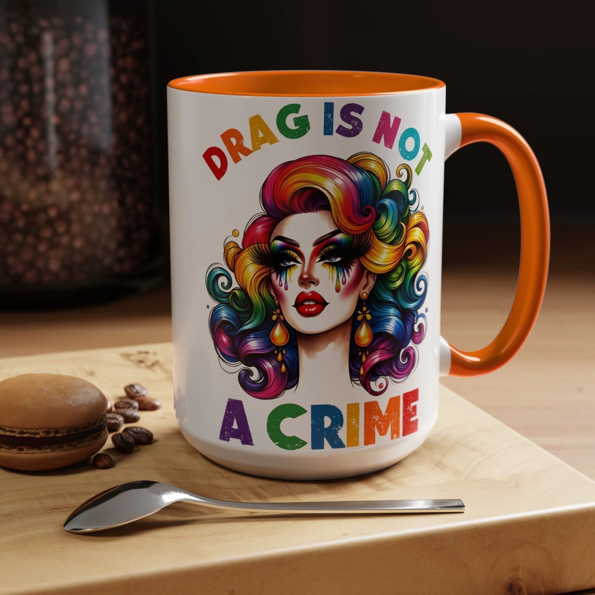 Bespattered Facade Rainbow Drag Is Not a Crime Diva Mug | Eight Colors | 11oz or 15oz by Bespattered Facade