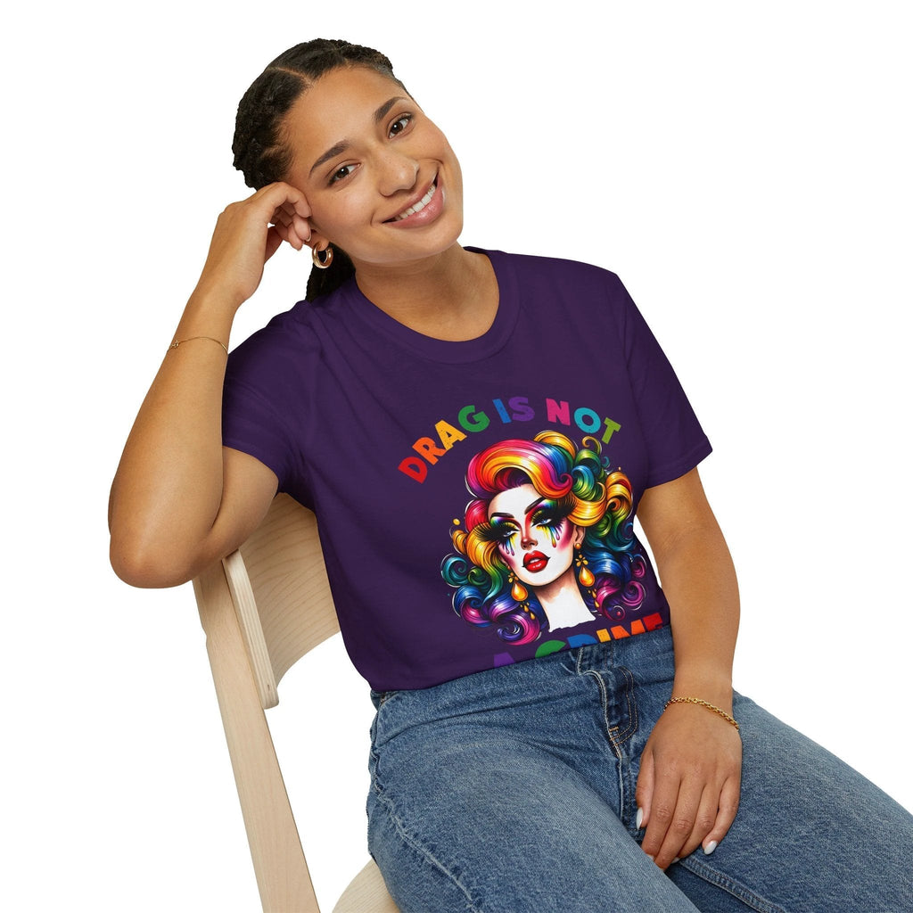 Bespattered Facade Rainbow Drag Is Not a Crime Diva Unisex Softstyle T-Shirt by Bespattered Facade
