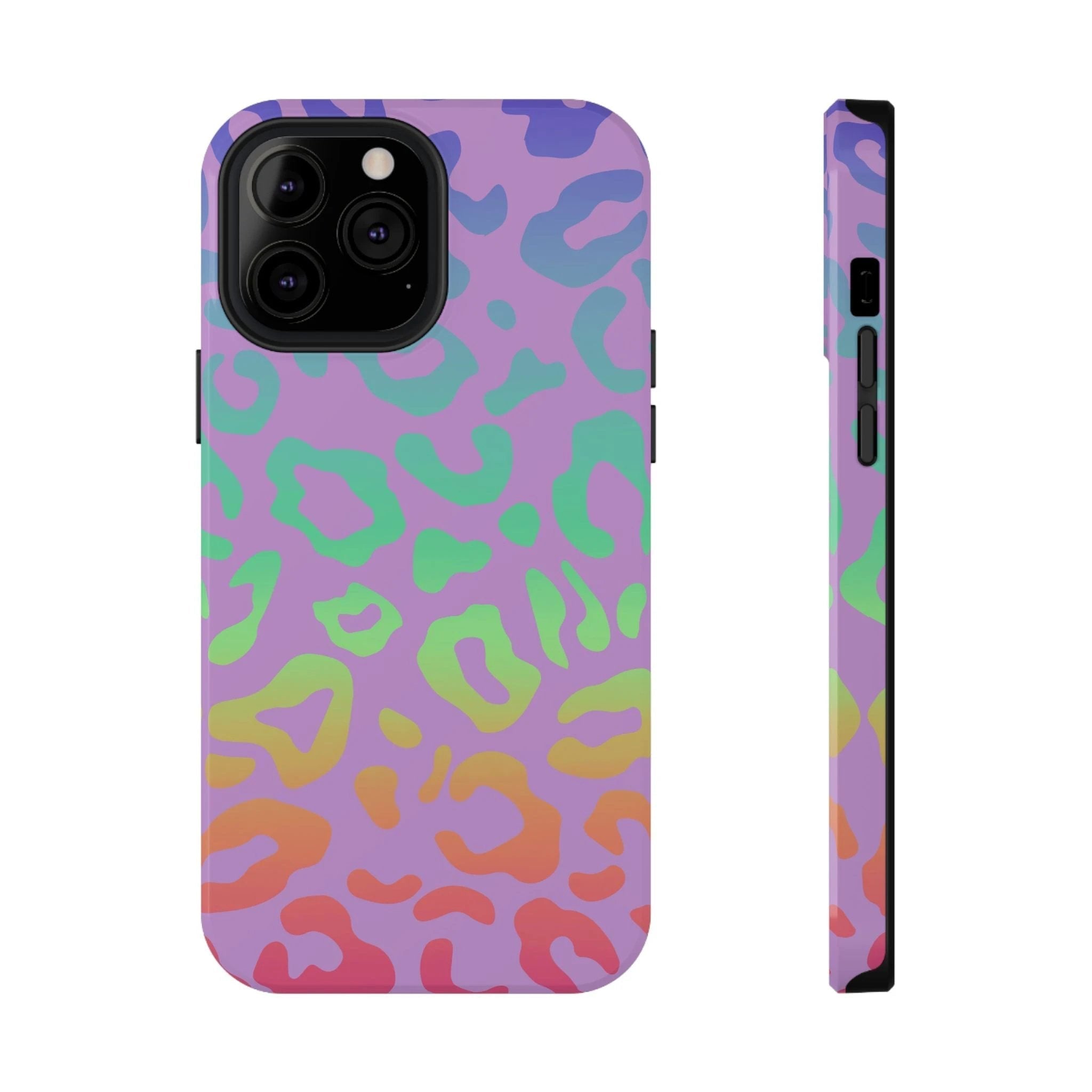 Bespattered Facade Rainbow Leopard Impact-Resistant Case by Bespattered Facade