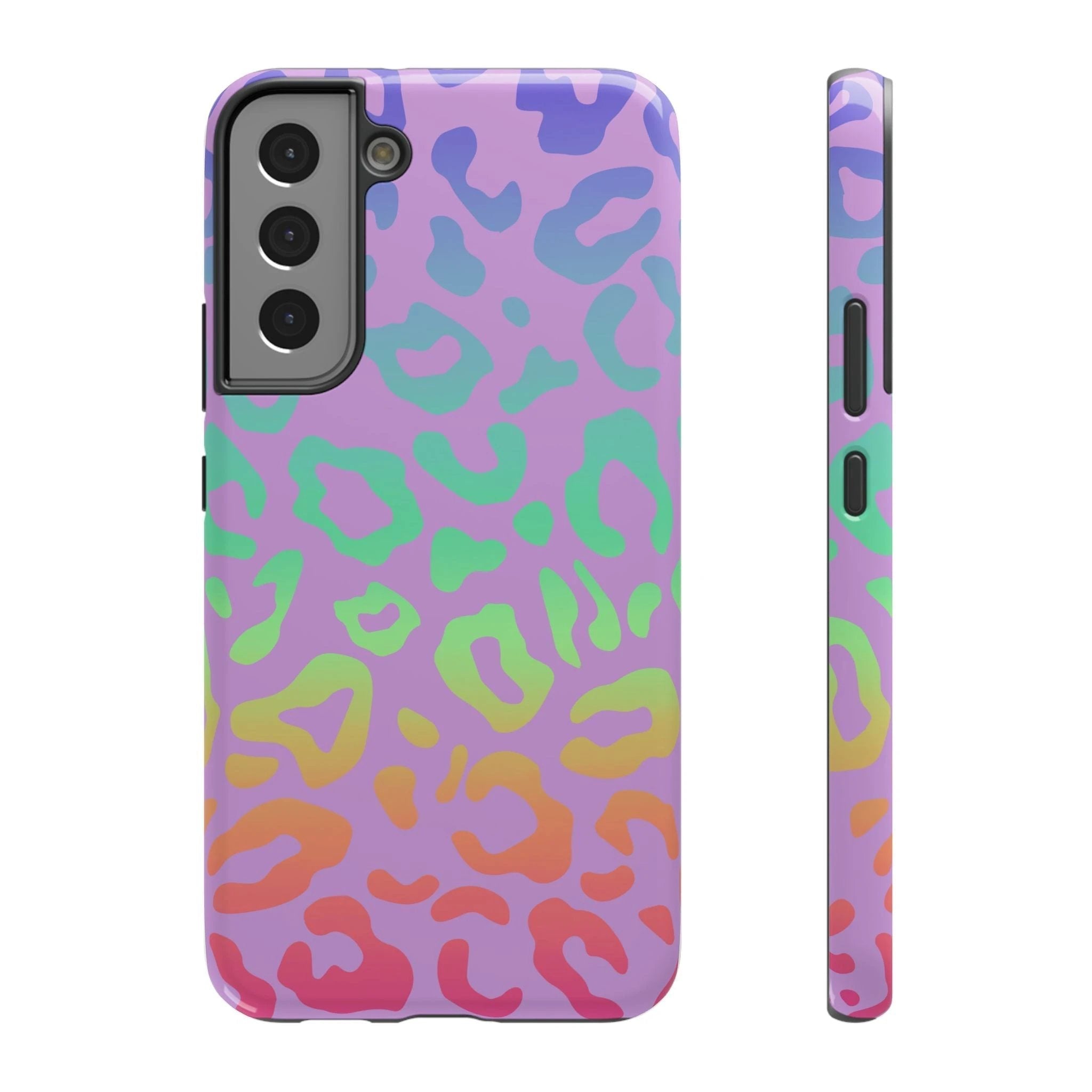 Bespattered Facade Rainbow Leopard Impact-Resistant Case by Bespattered Facade