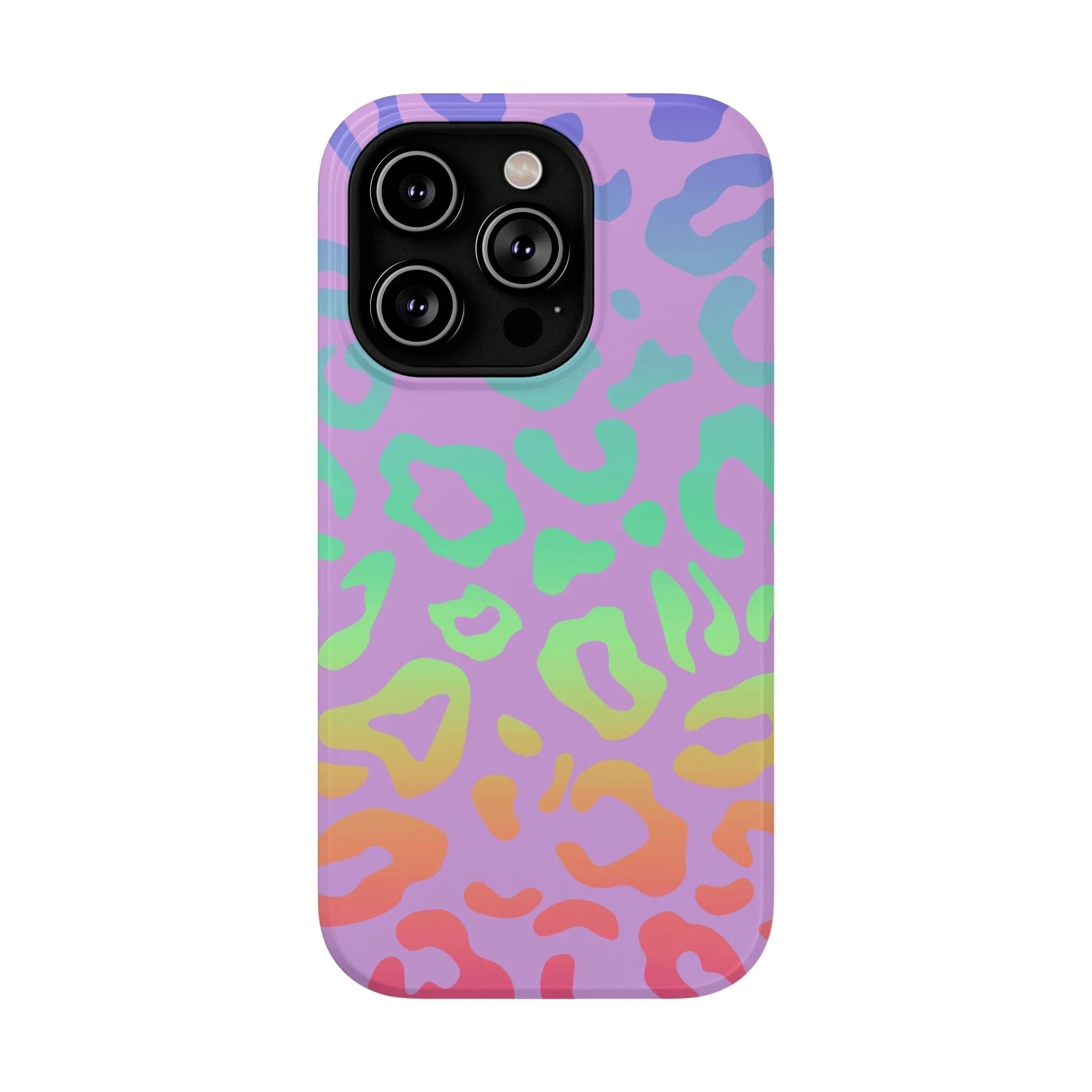 Bespattered Facade Rainbow Leopard Impact-Resistant Case by Bespattered Facade