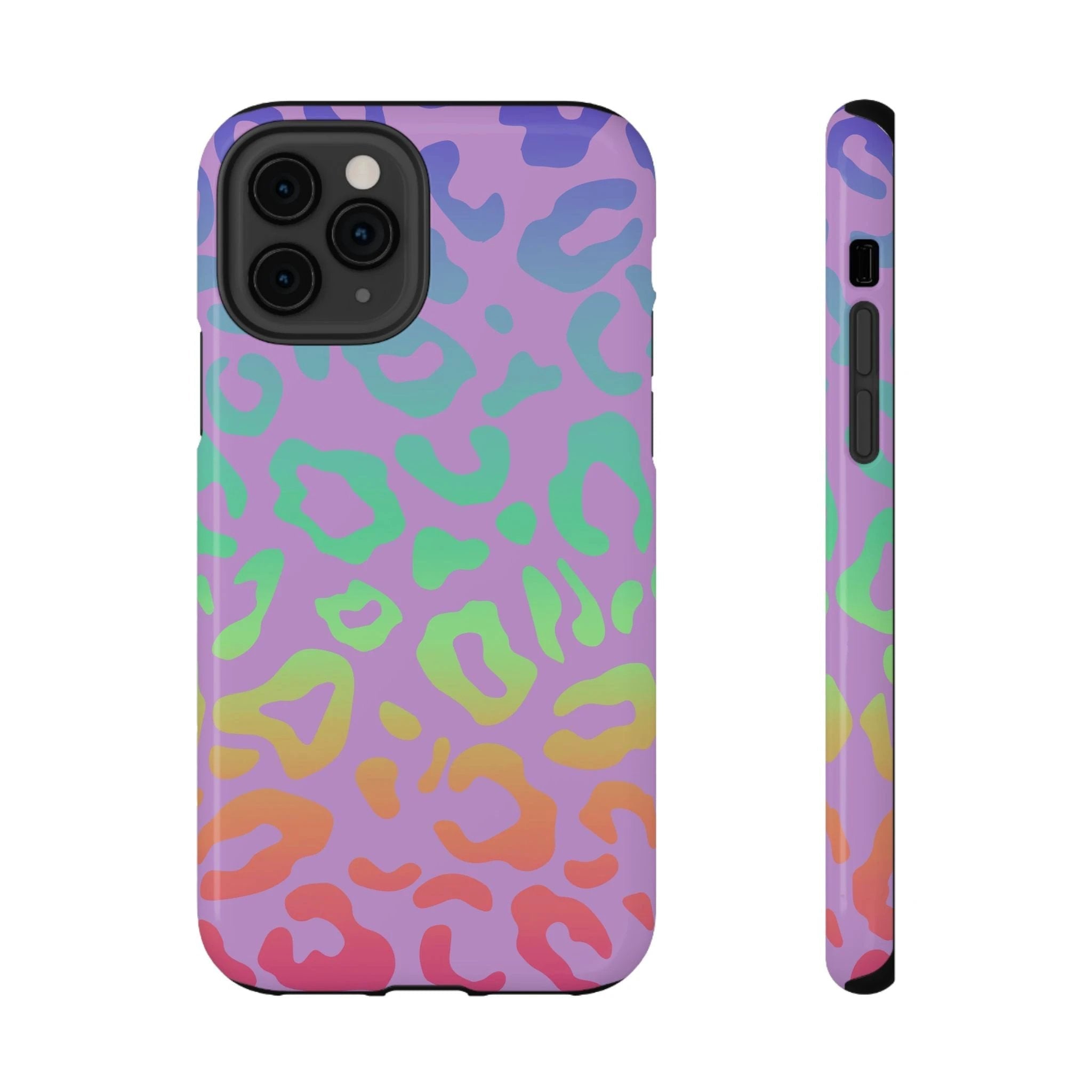 Bespattered Facade Rainbow Leopard Impact-Resistant Case by Bespattered Facade