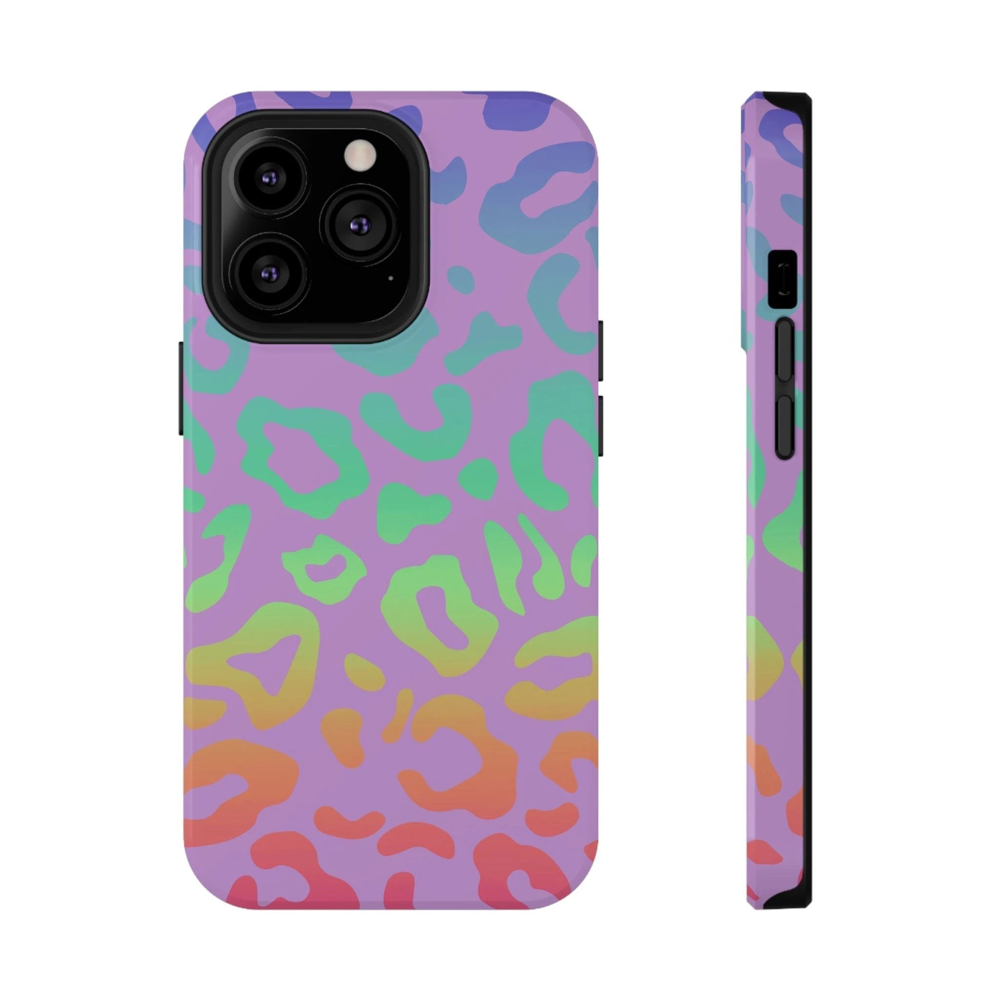 Bespattered Facade Rainbow Leopard Impact-Resistant Case by Bespattered Facade