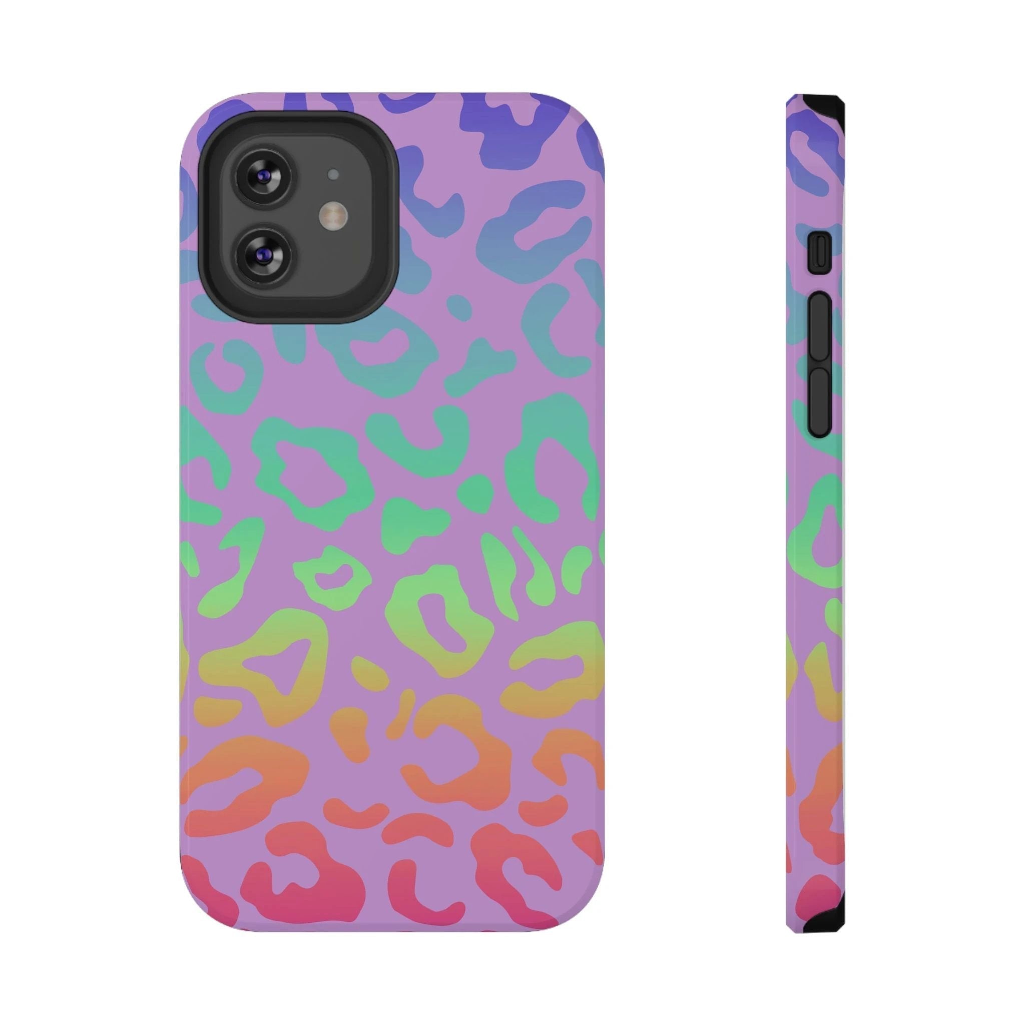 Bespattered Facade Rainbow Leopard Impact-Resistant Case by Bespattered Facade
