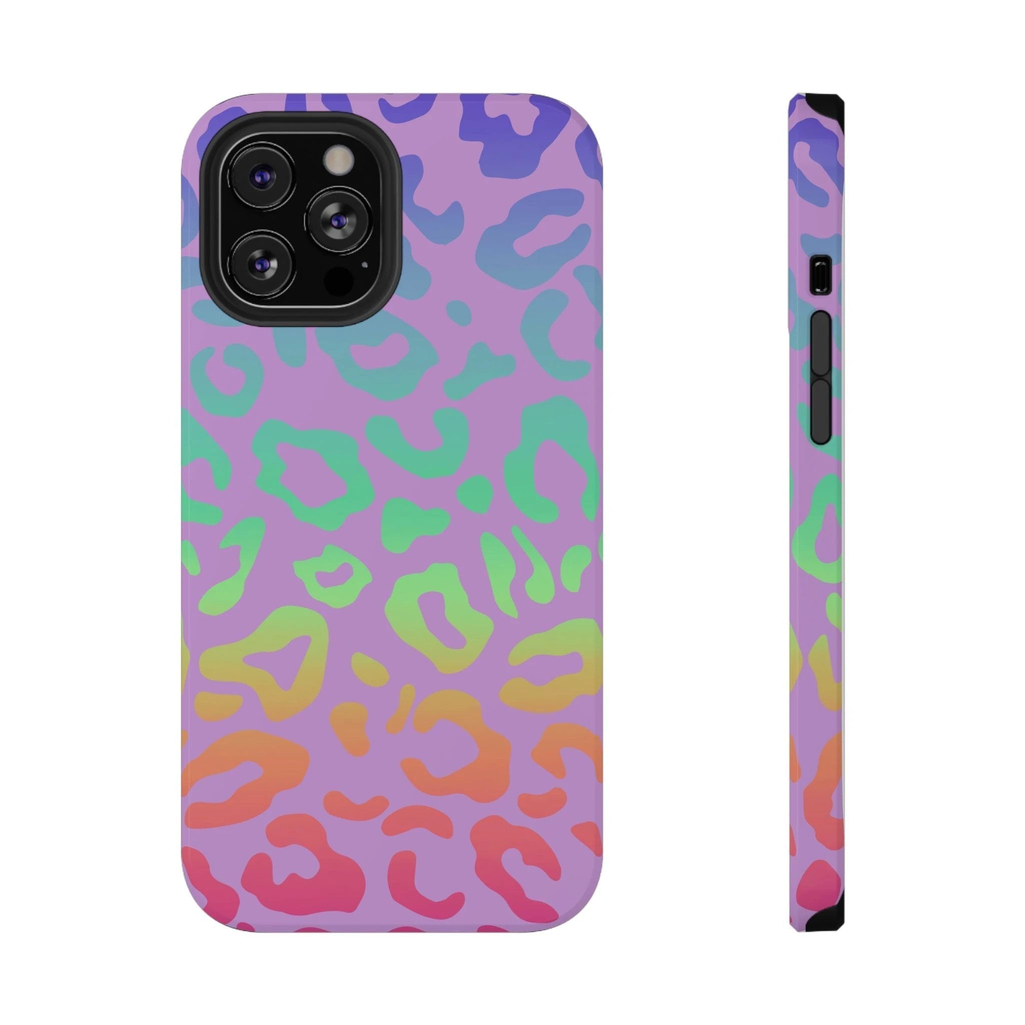 Bespattered Facade Rainbow Leopard Impact-Resistant Case by Bespattered Facade