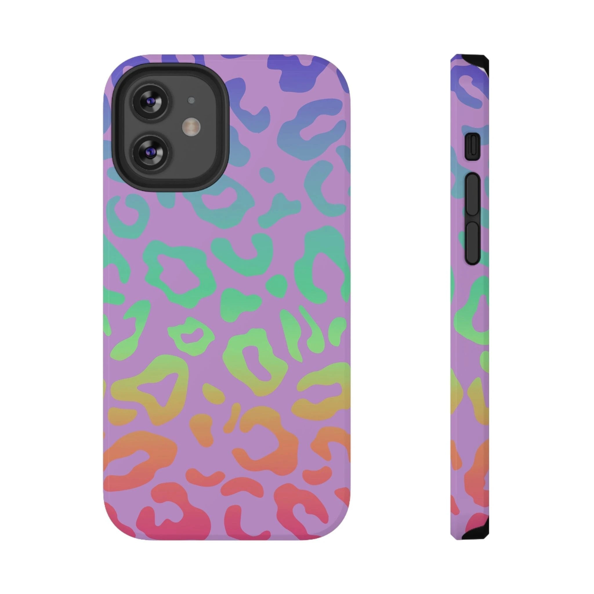Bespattered Facade Rainbow Leopard Impact-Resistant Case by Bespattered Facade