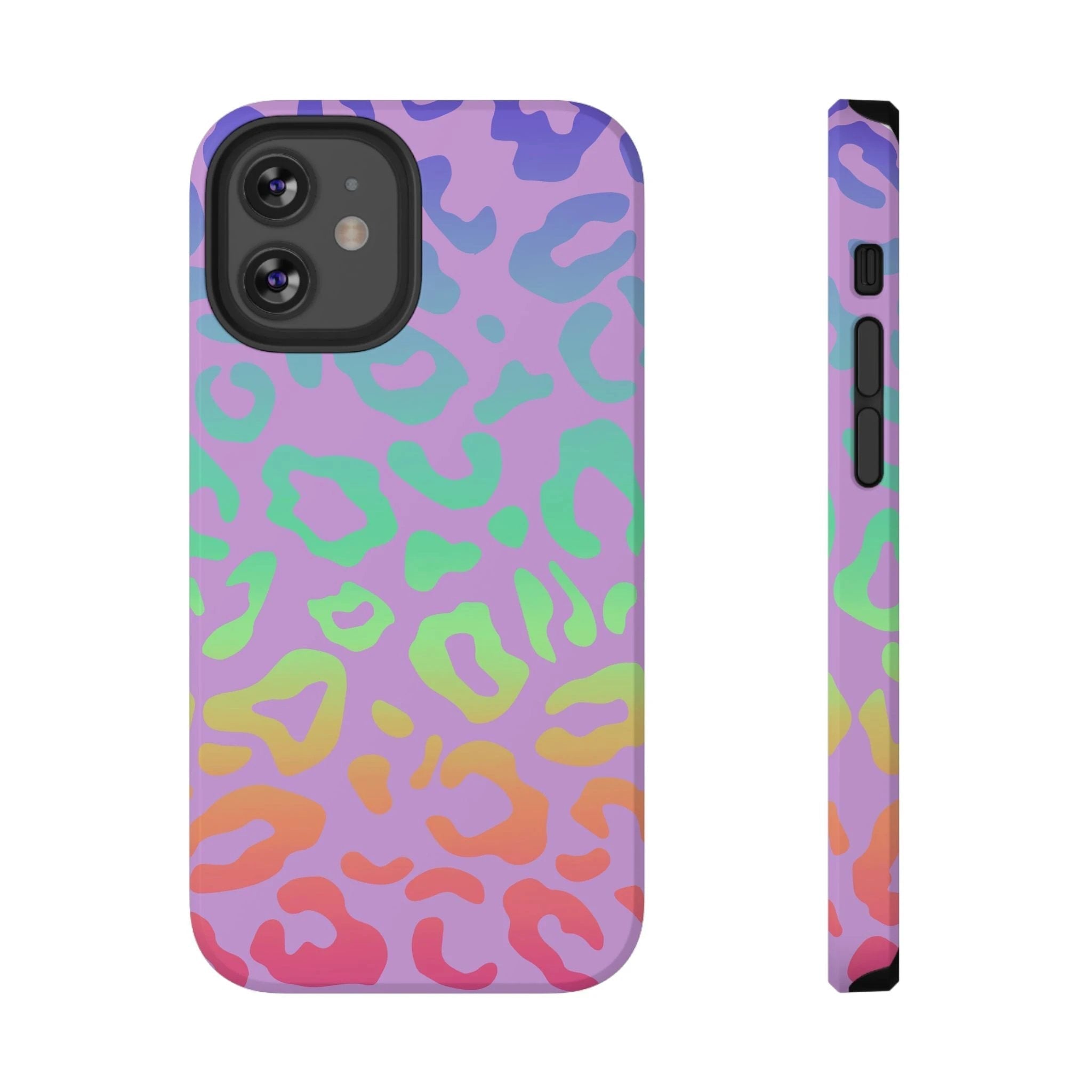Bespattered Facade Rainbow Leopard Impact-Resistant Case by Bespattered Facade