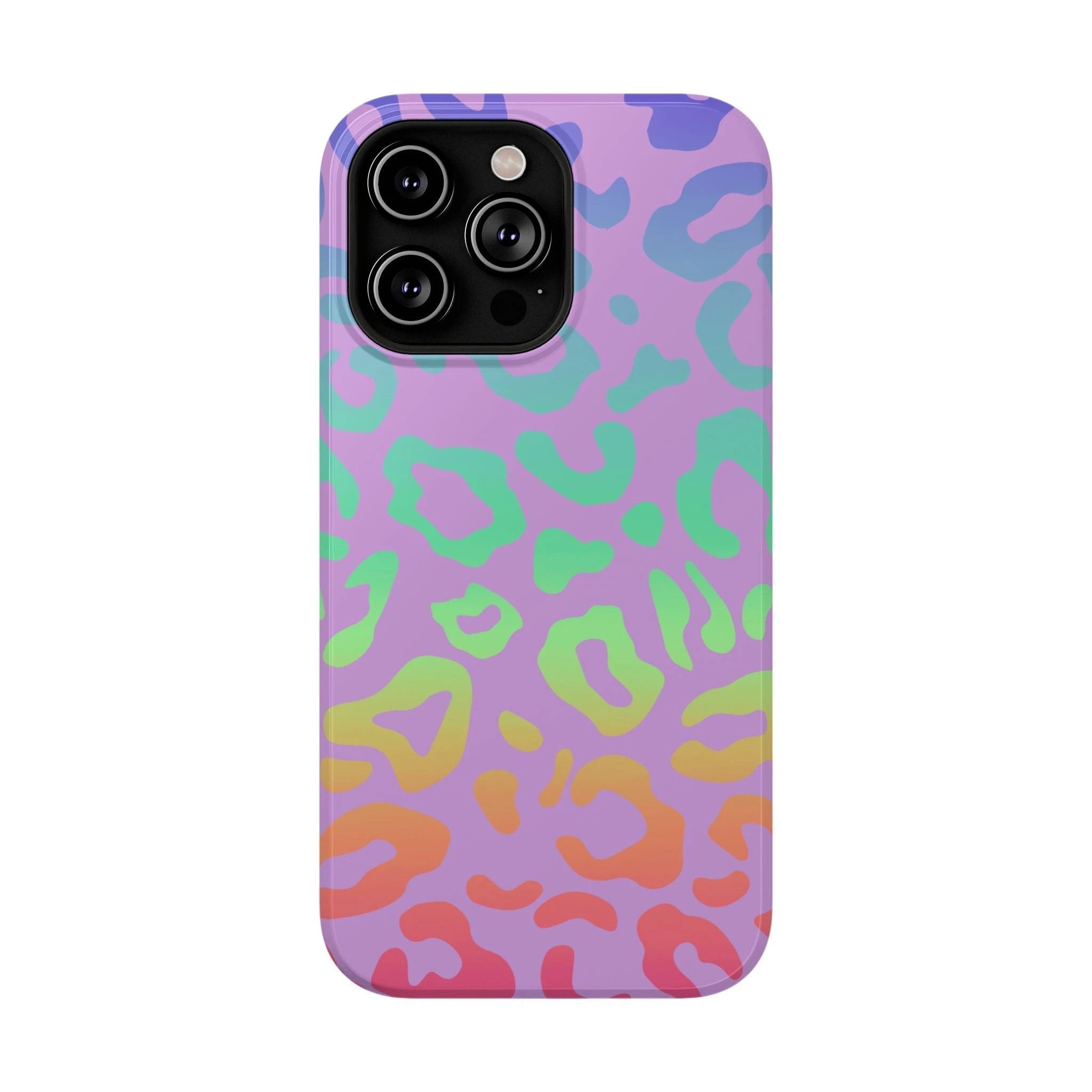 Bespattered Facade Rainbow Leopard Impact-Resistant Case by Bespattered Facade
