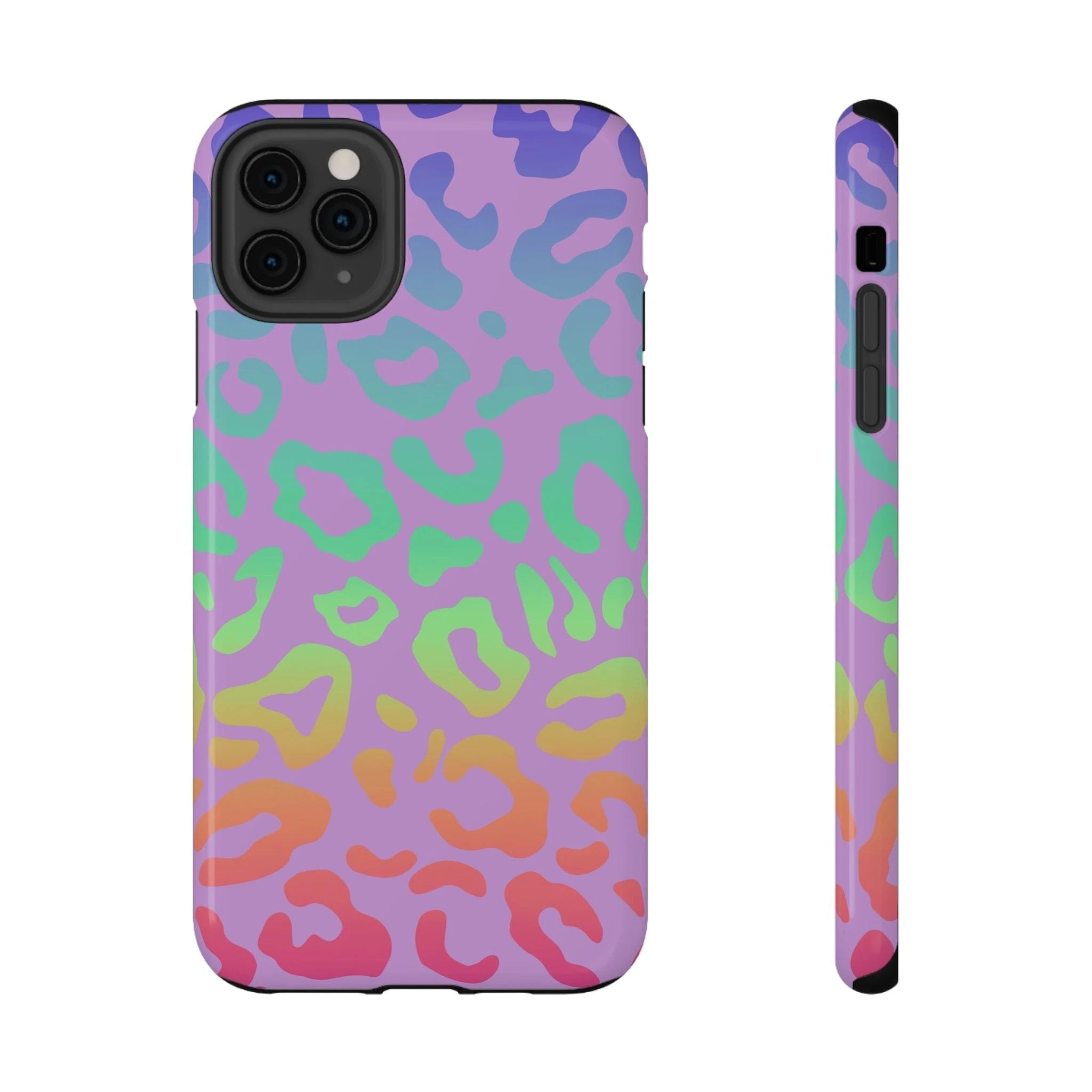 Bespattered Facade Rainbow Leopard Impact-Resistant Case by Bespattered Facade