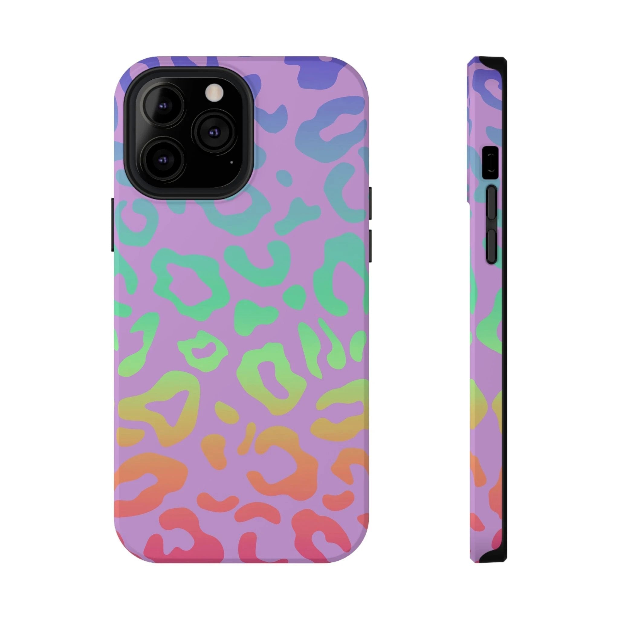 Bespattered Facade Rainbow Leopard Impact-Resistant Case by Bespattered Facade