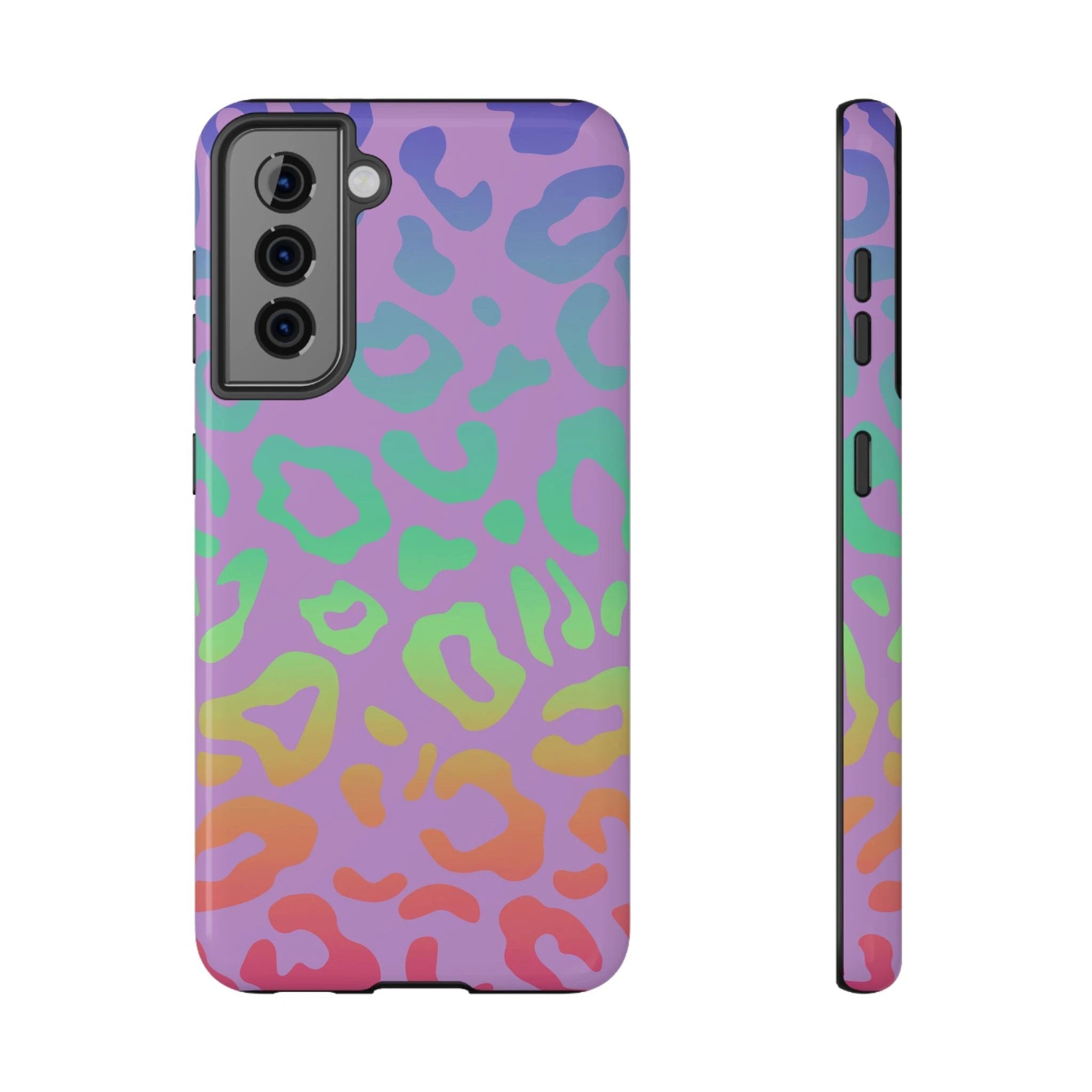 Bespattered Facade Rainbow Leopard Impact-Resistant Case by Bespattered Facade