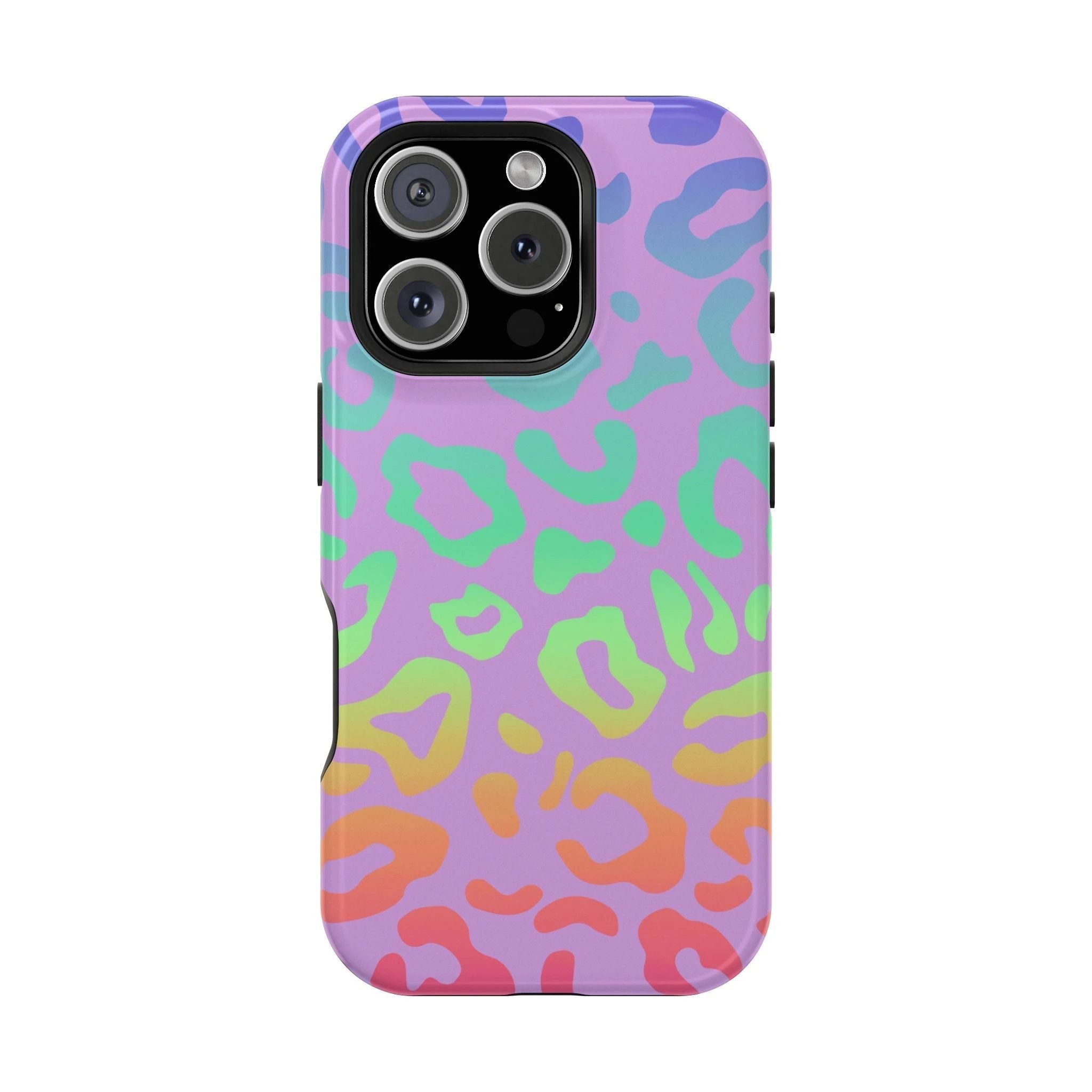 Bespattered Facade Rainbow Leopard Impact-Resistant Case by Bespattered Facade