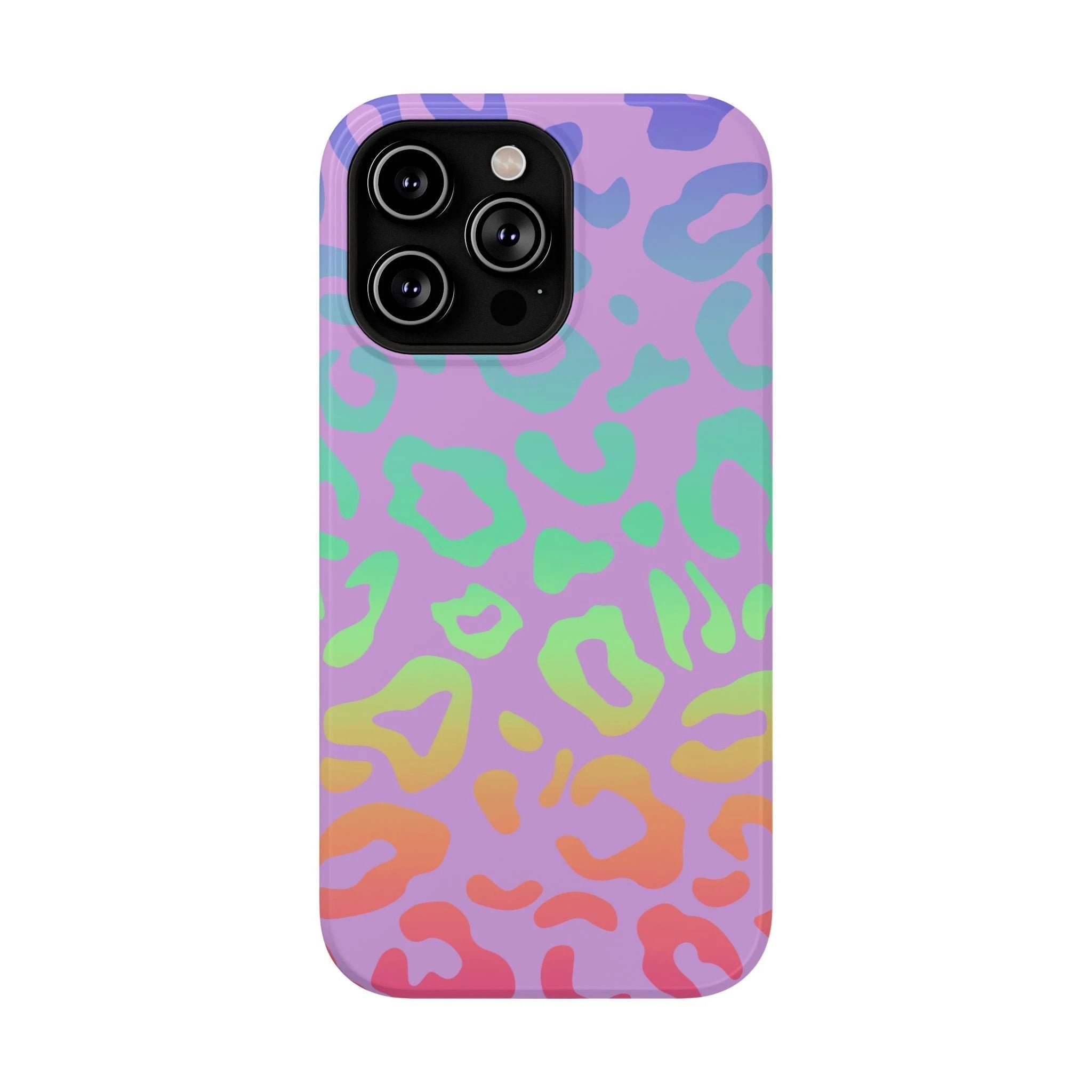 Bespattered Facade Rainbow Leopard Impact-Resistant Case by Bespattered Facade