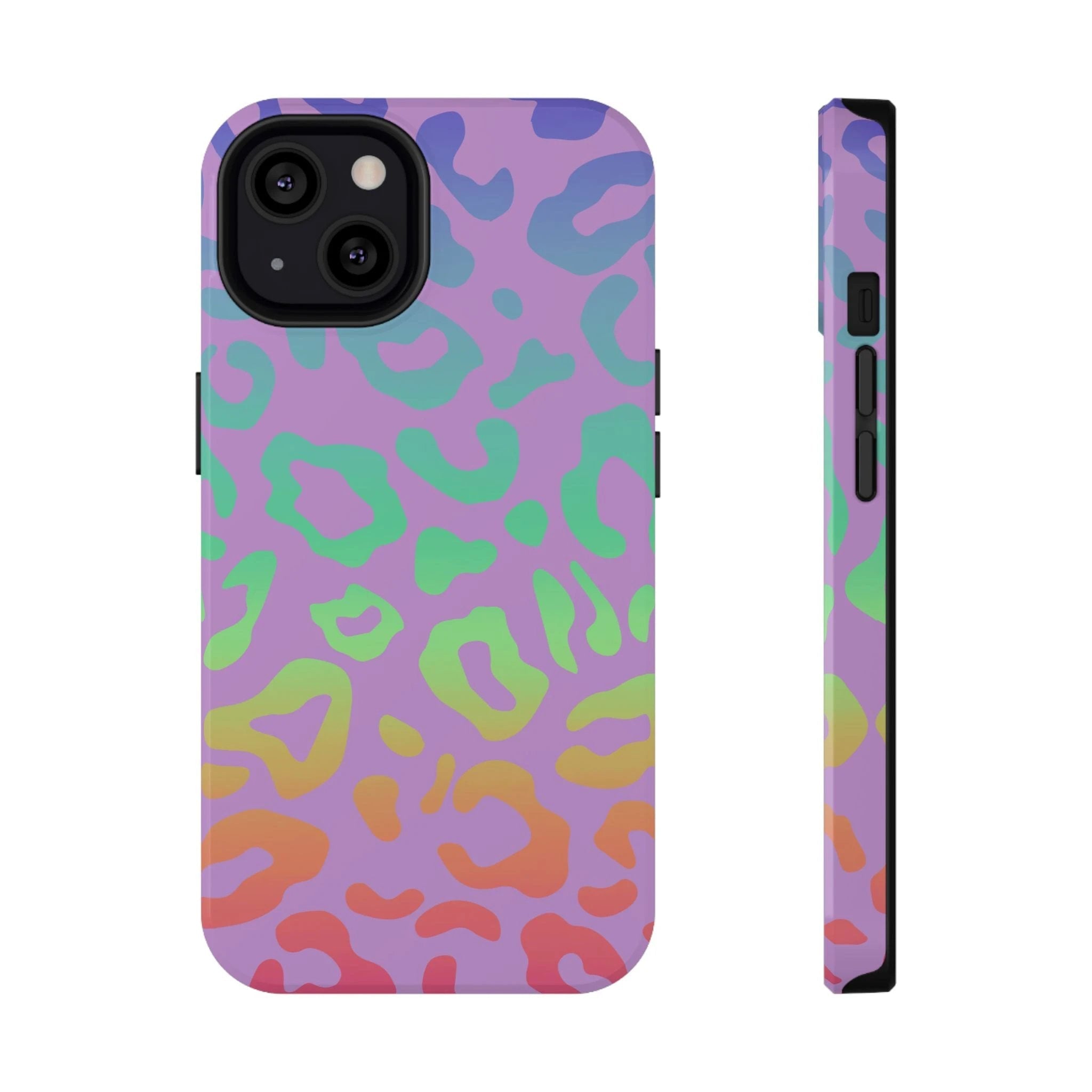Bespattered Facade Rainbow Leopard Impact-Resistant Case by Bespattered Facade