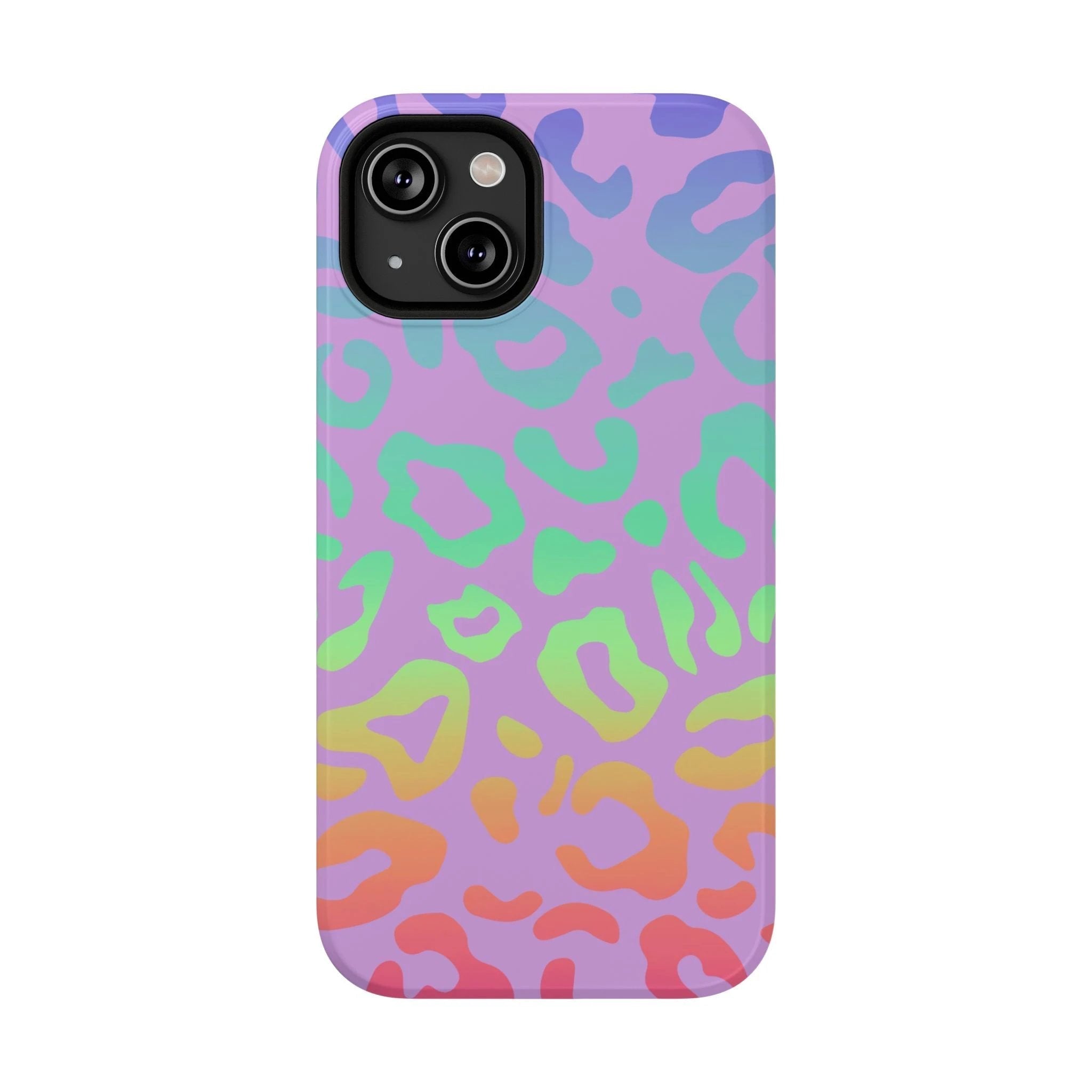 Bespattered Facade Rainbow Leopard Impact-Resistant Case by Bespattered Facade