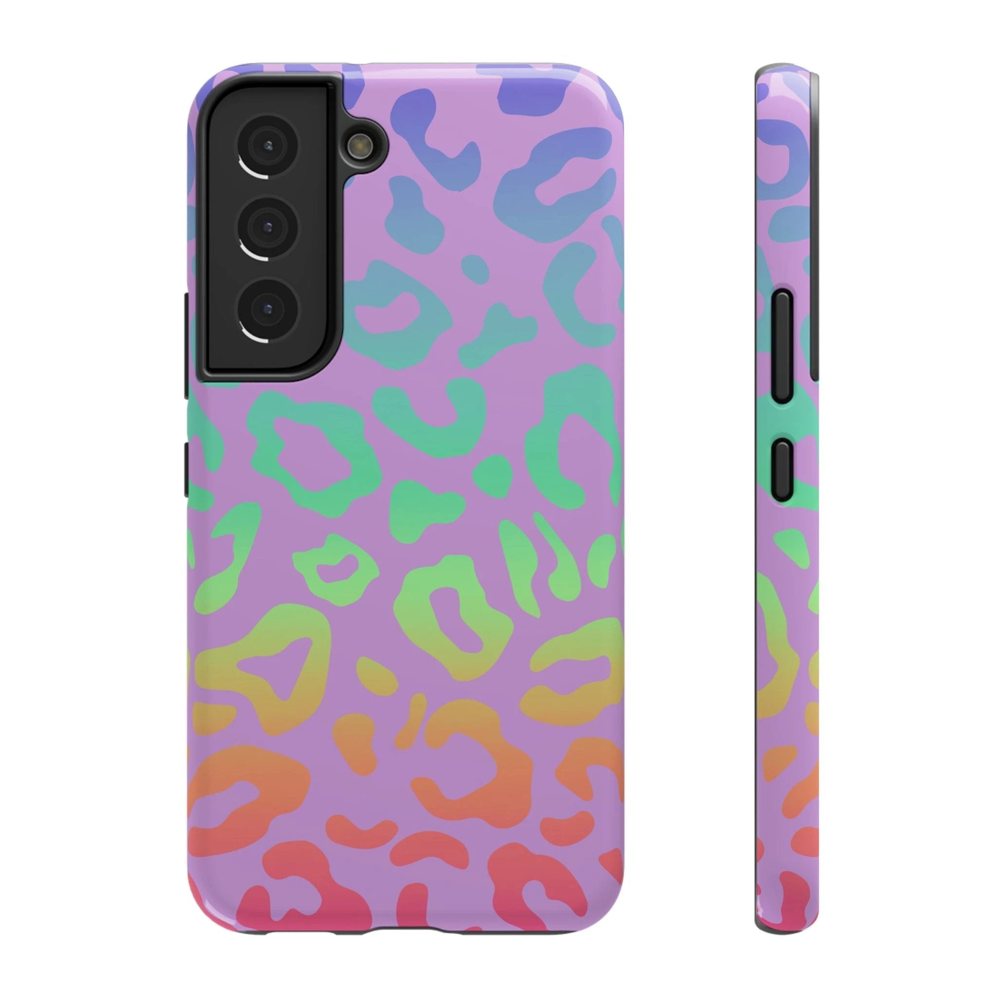 Bespattered Facade Rainbow Leopard Impact-Resistant Case by Bespattered Facade