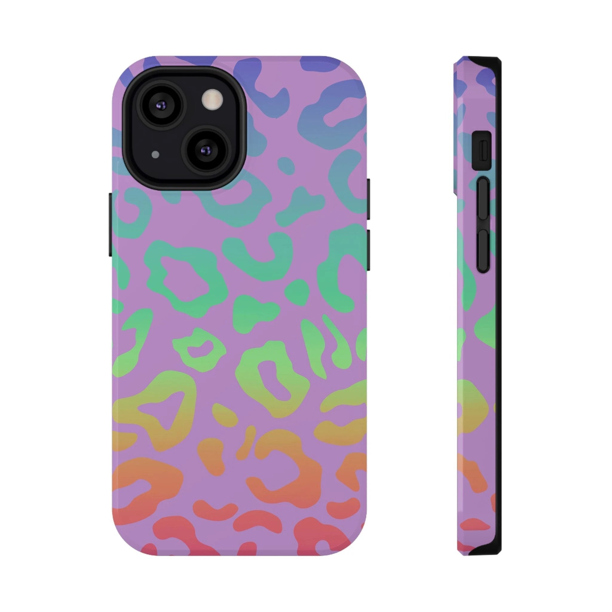 Bespattered Facade Rainbow Leopard Impact-Resistant Case by Bespattered Facade