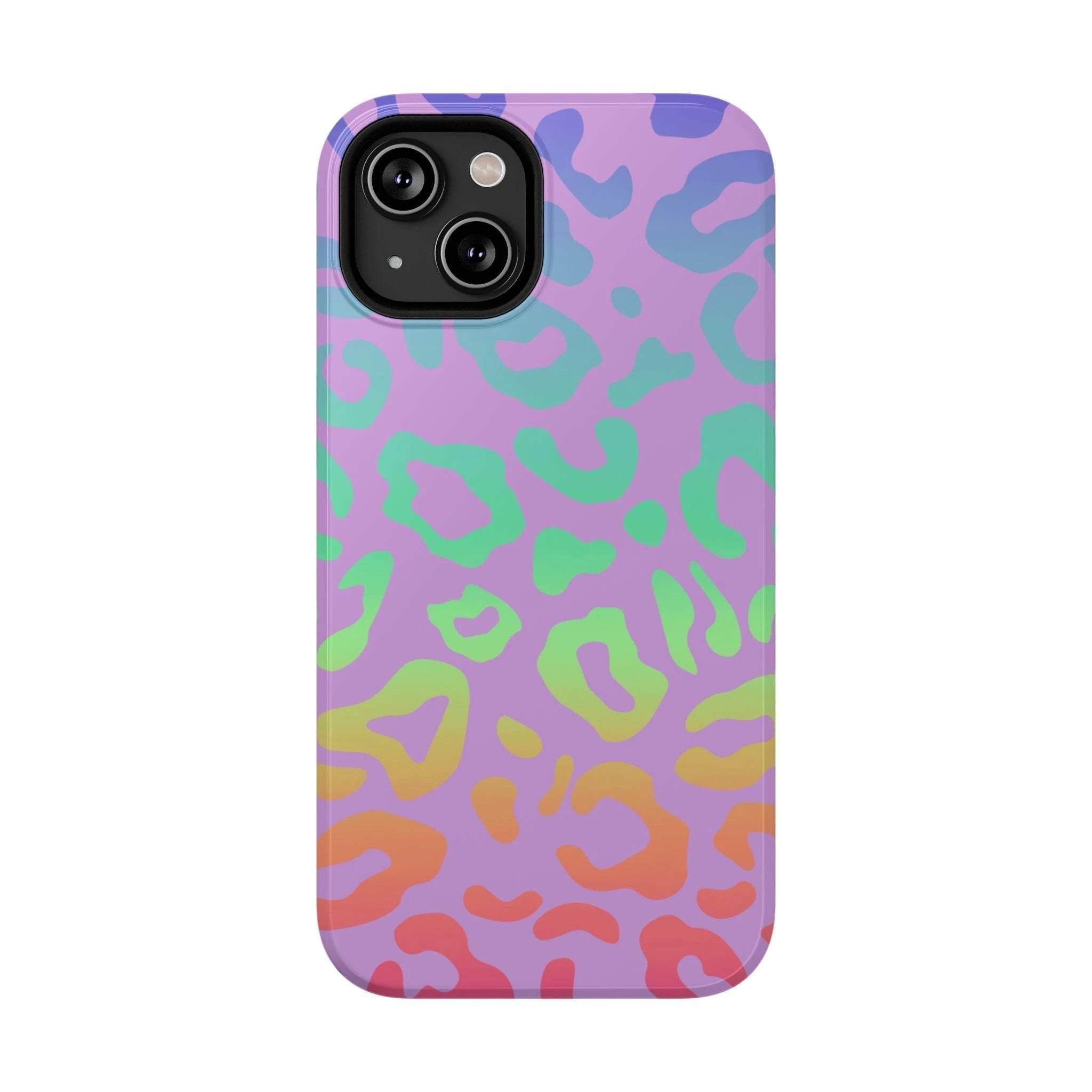 Bespattered Facade Rainbow Leopard Impact-Resistant Case by Bespattered Facade