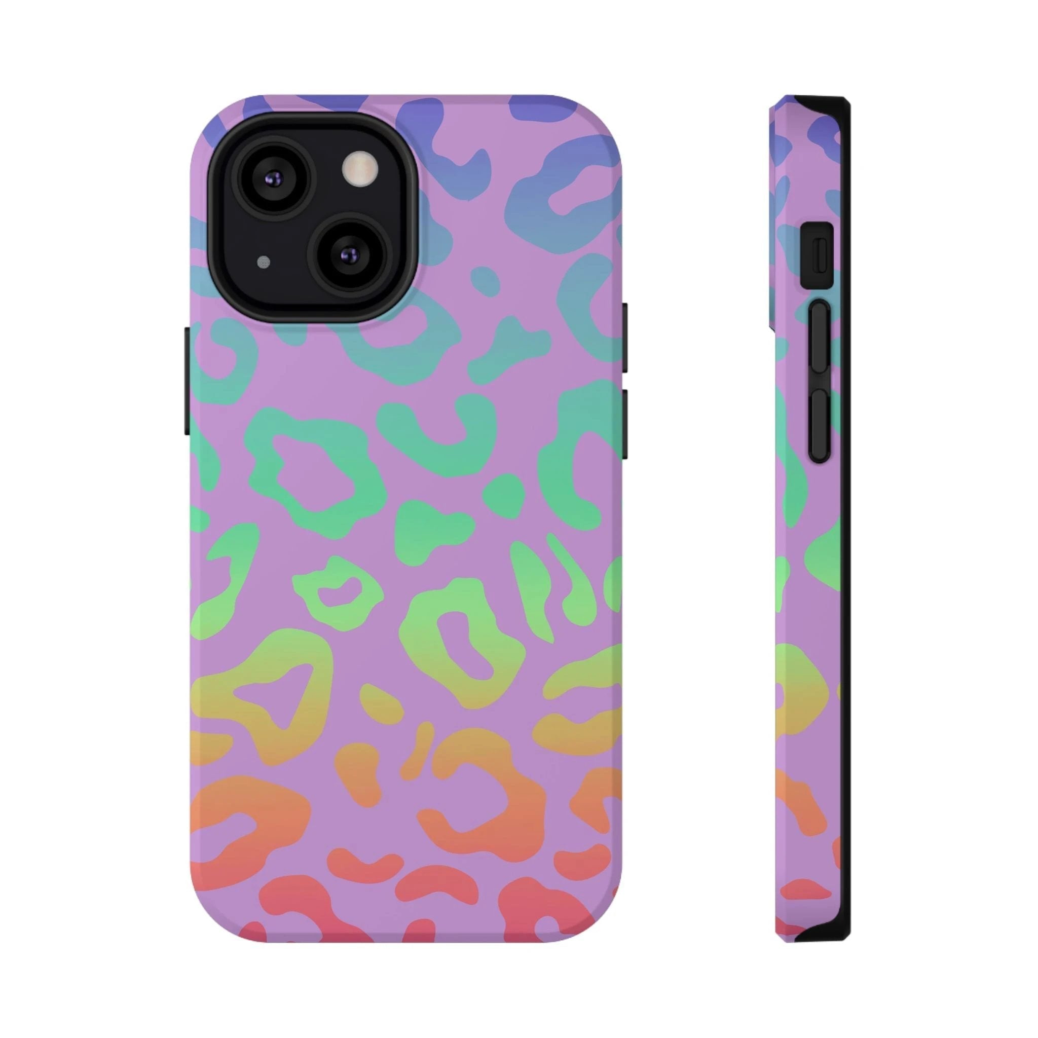 Bespattered Facade Rainbow Leopard Impact-Resistant Case by Bespattered Facade