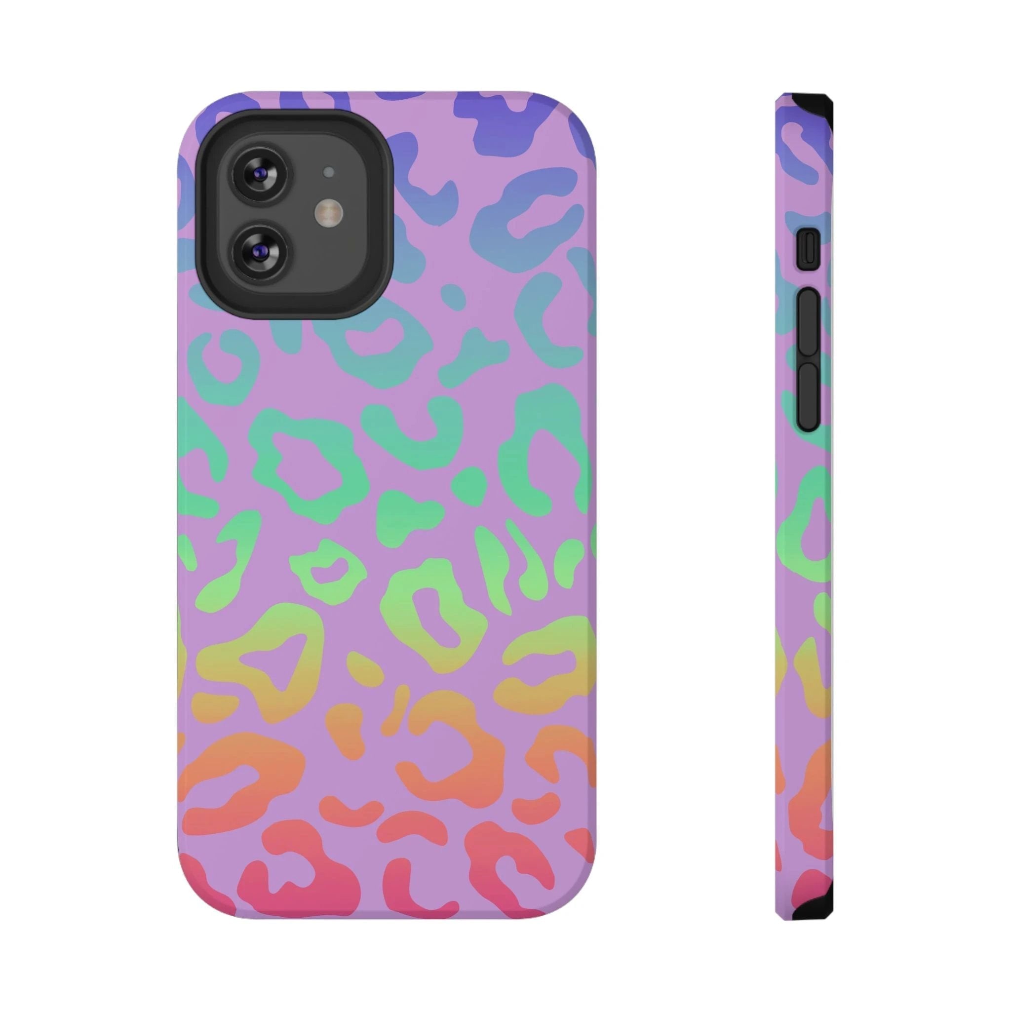 Bespattered Facade Rainbow Leopard Impact-Resistant Case by Bespattered Facade
