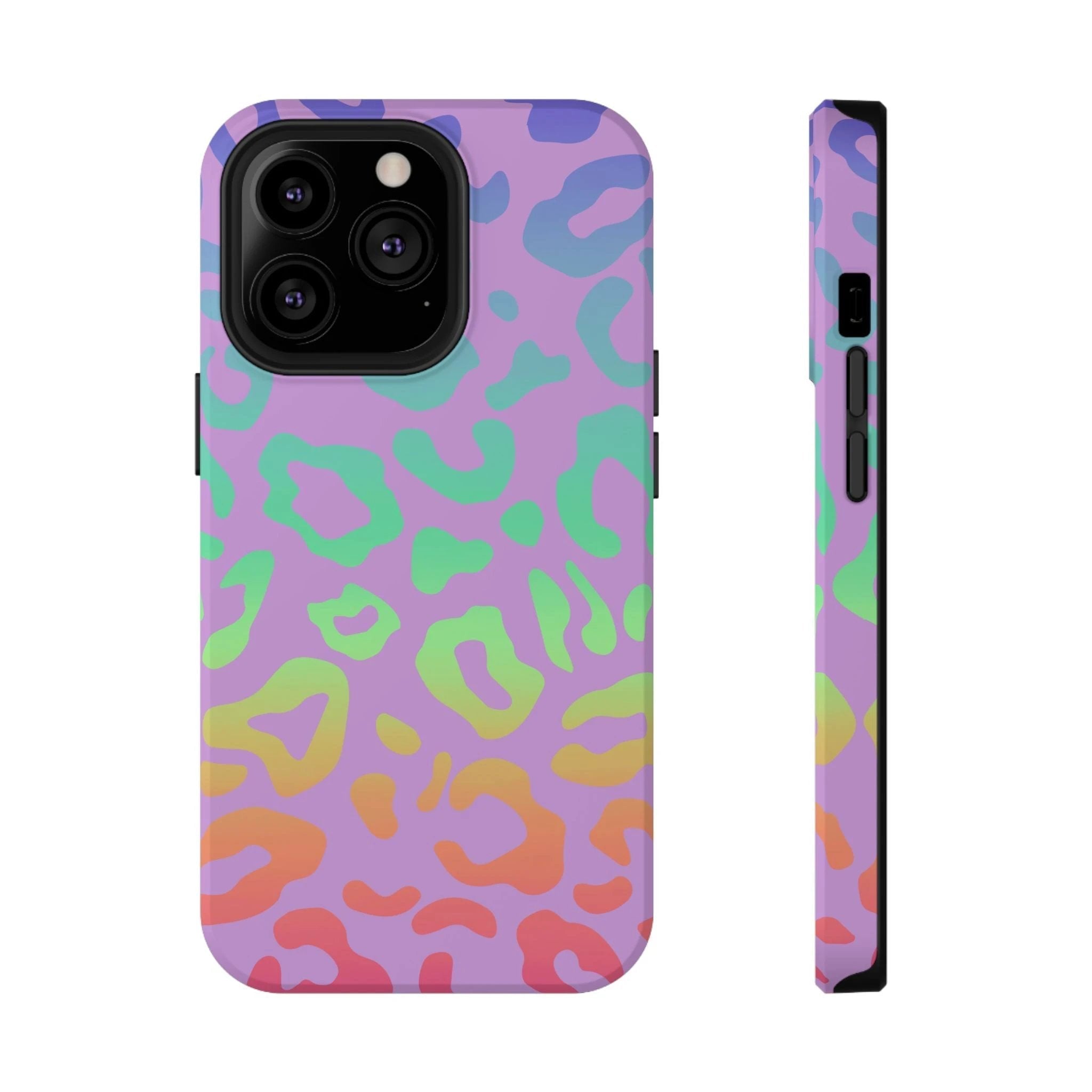 Bespattered Facade Rainbow Leopard Impact-Resistant Case by Bespattered Facade