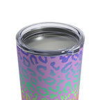 Bespattered Facade Rainbow Leopard Tumbler 10oz by Bespattered Facade
