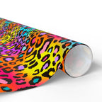 Bespattered Facade Rainbow Leopard Wrapping Paper | Three Sizes | Glossy or Matte by Bespattered Facade