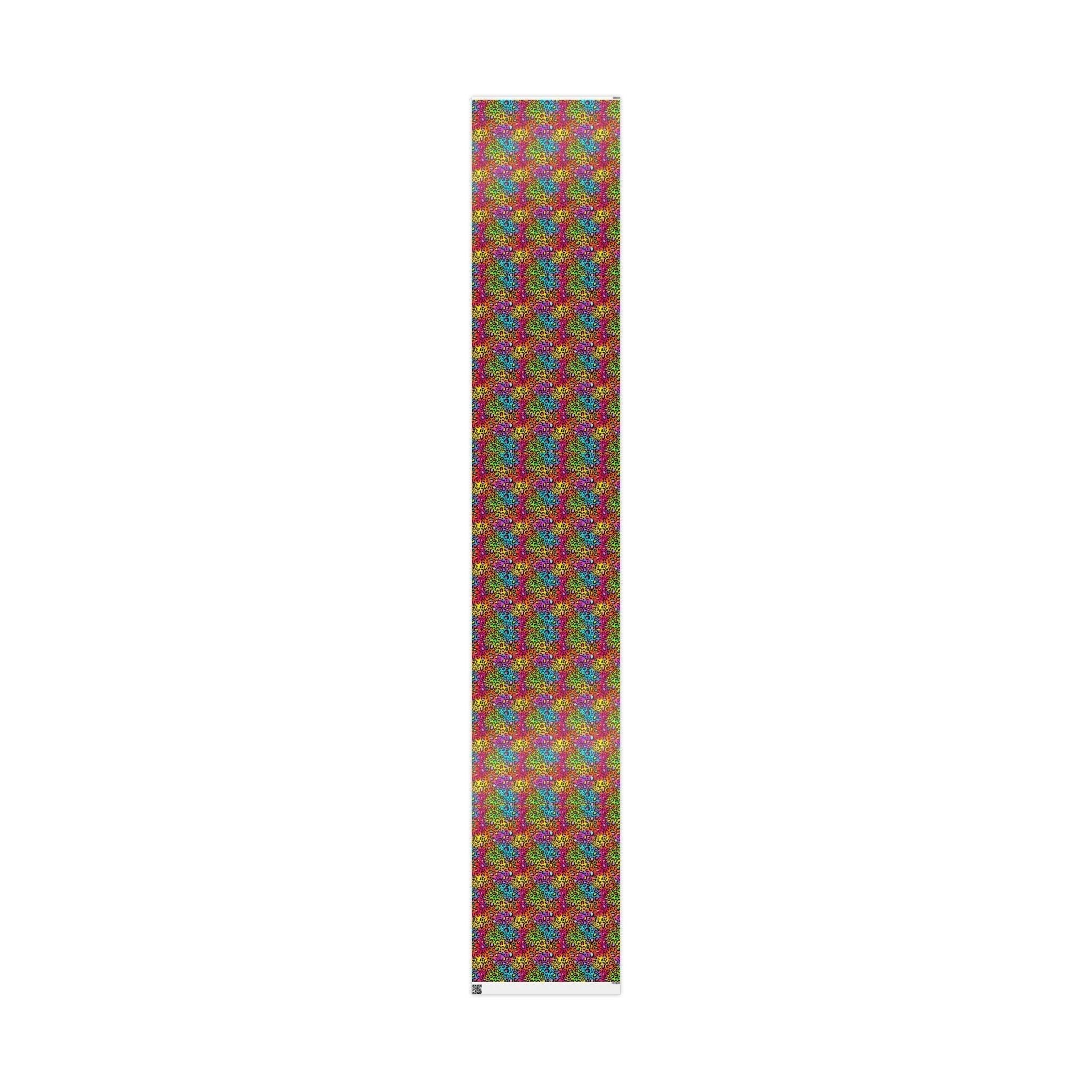 Bespattered Facade Rainbow Leopard Wrapping Paper | Three Sizes | Glossy or Matte by Bespattered Facade