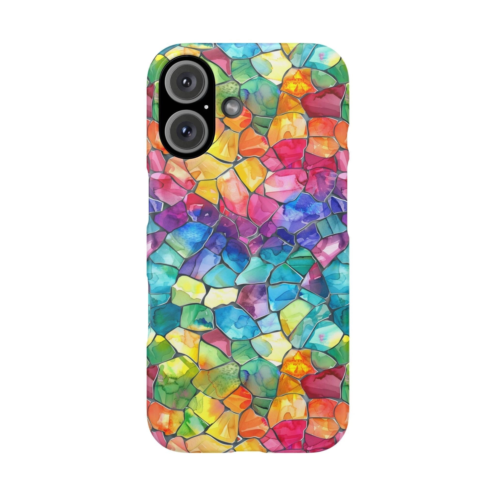 Bespattered Facade Rainbow Mosaic Snap Case by Bespattered Facade