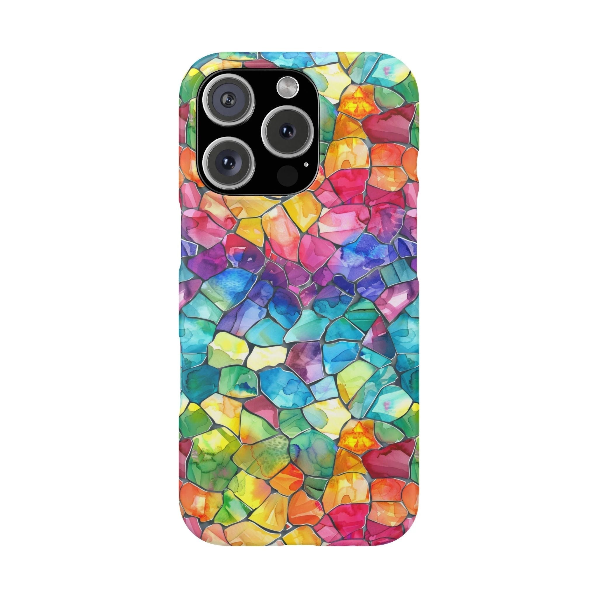 Bespattered Facade Rainbow Mosaic Snap Case by Bespattered Facade