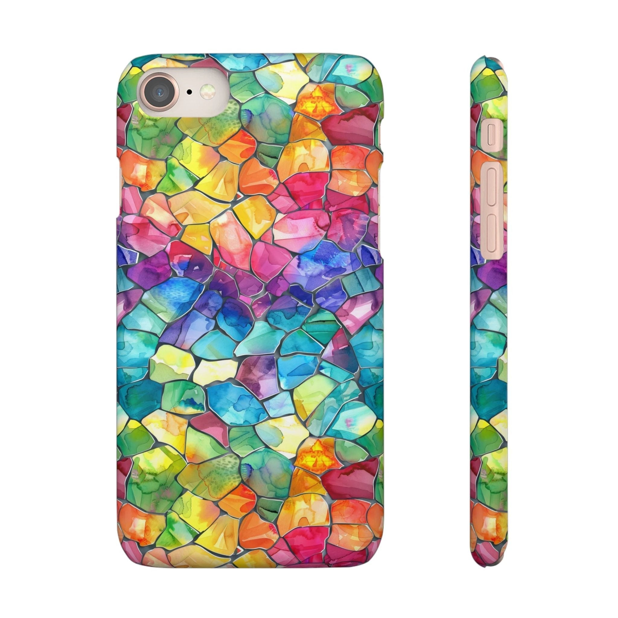 Bespattered Facade Rainbow Mosaic Snap Case by Bespattered Facade