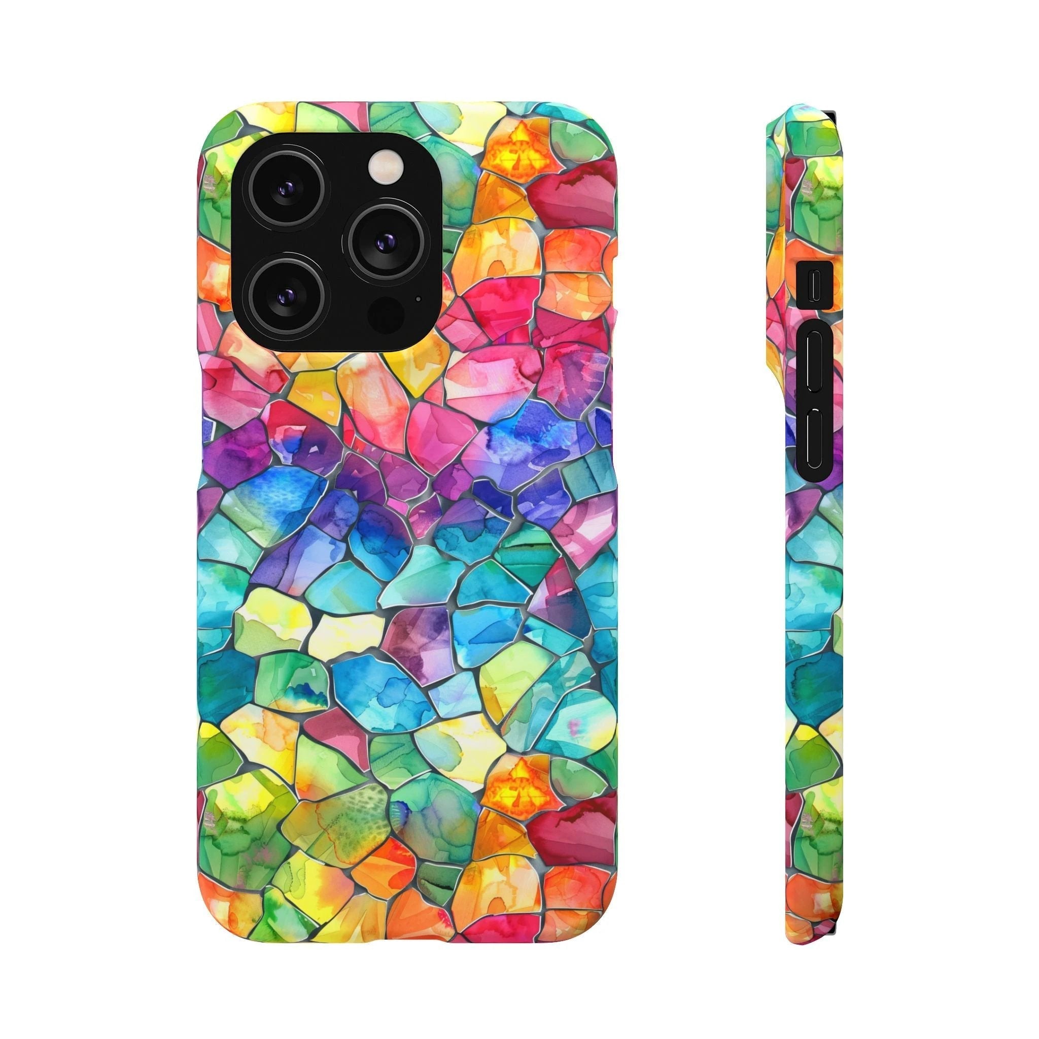 Bespattered Facade Rainbow Mosaic Snap Case by Bespattered Facade