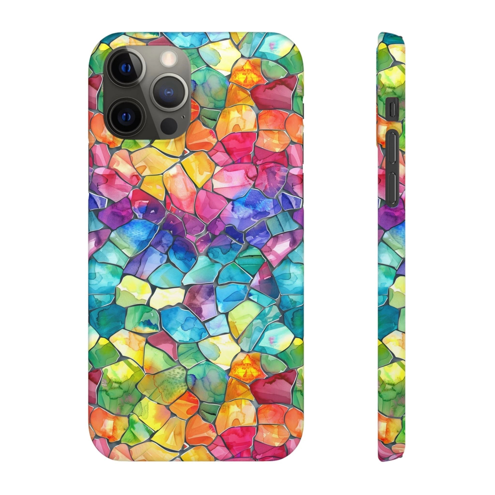 Bespattered Facade Rainbow Mosaic Snap Case by Bespattered Facade