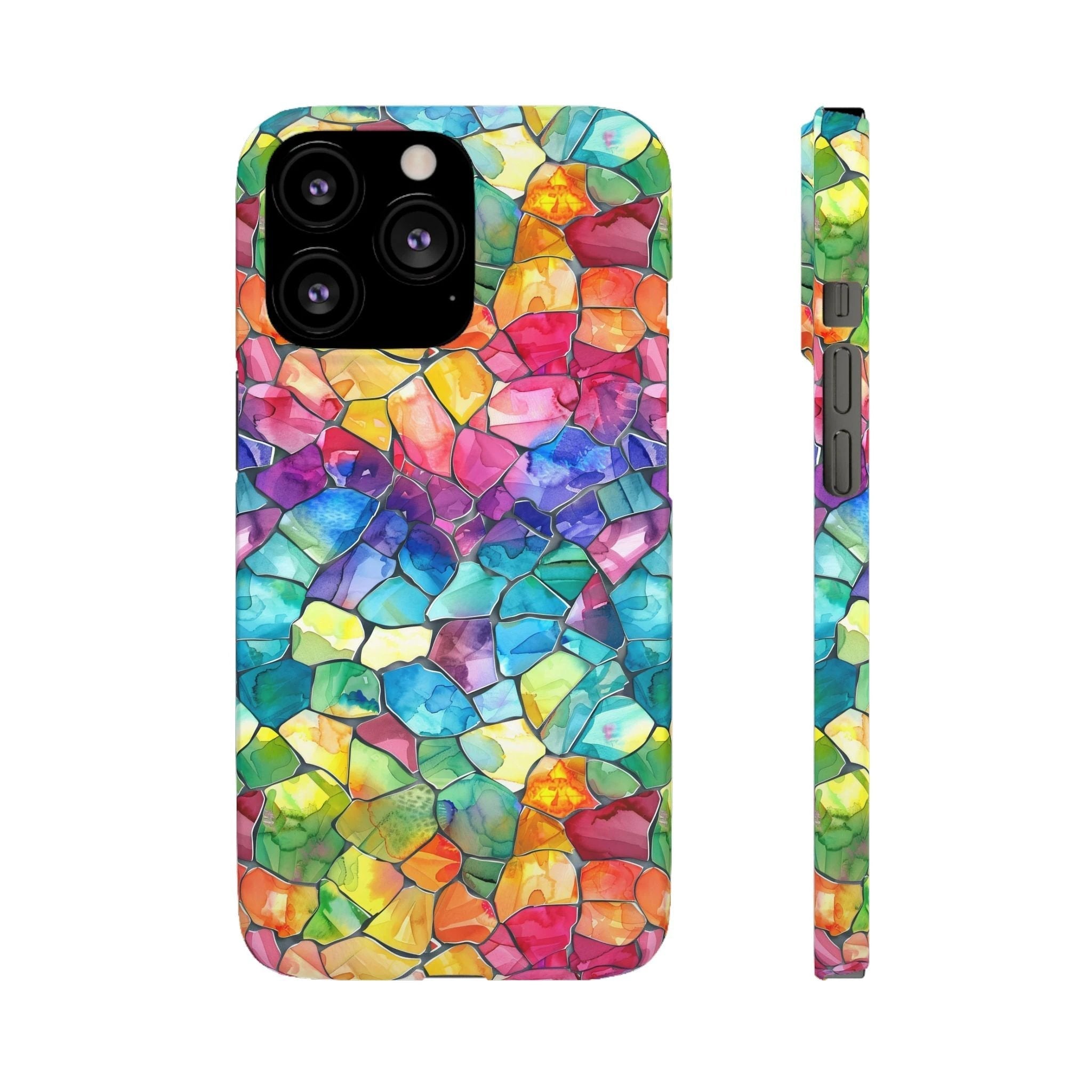 Bespattered Facade Rainbow Mosaic Snap Case by Bespattered Facade