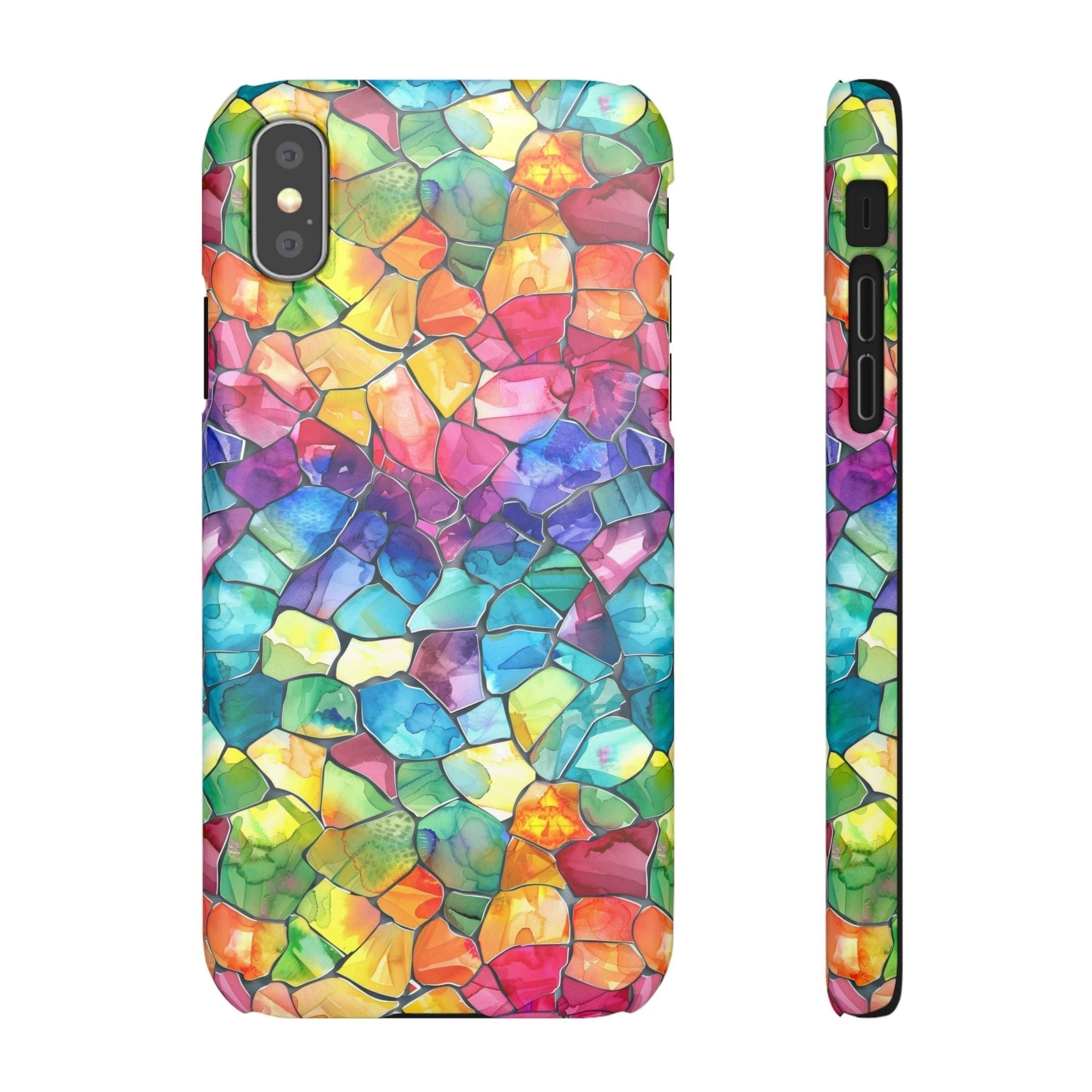 Bespattered Facade Rainbow Mosaic Snap Case by Bespattered Facade