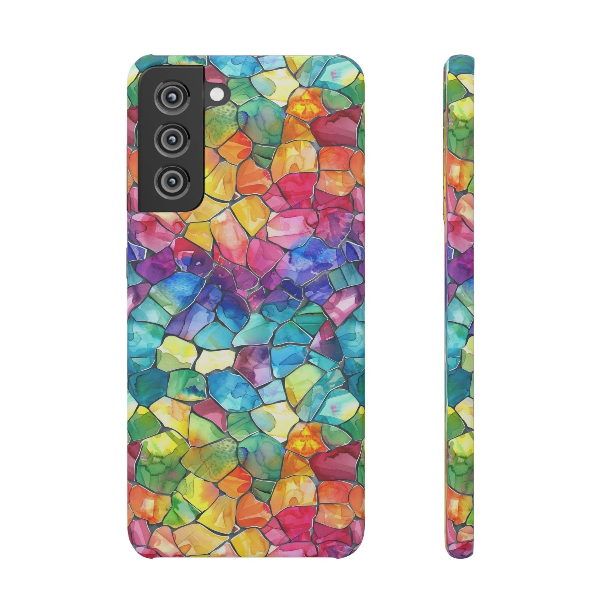 Bespattered Facade Rainbow Mosaic Snap Case by Bespattered Facade