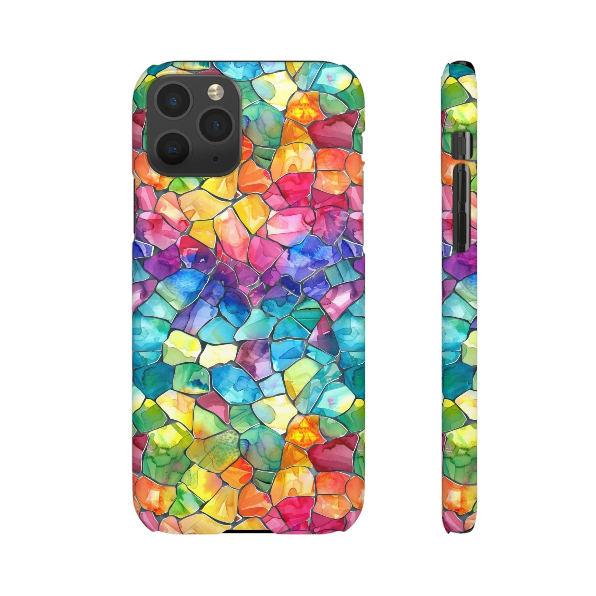 Bespattered Facade Rainbow Mosaic Snap Case by Bespattered Facade