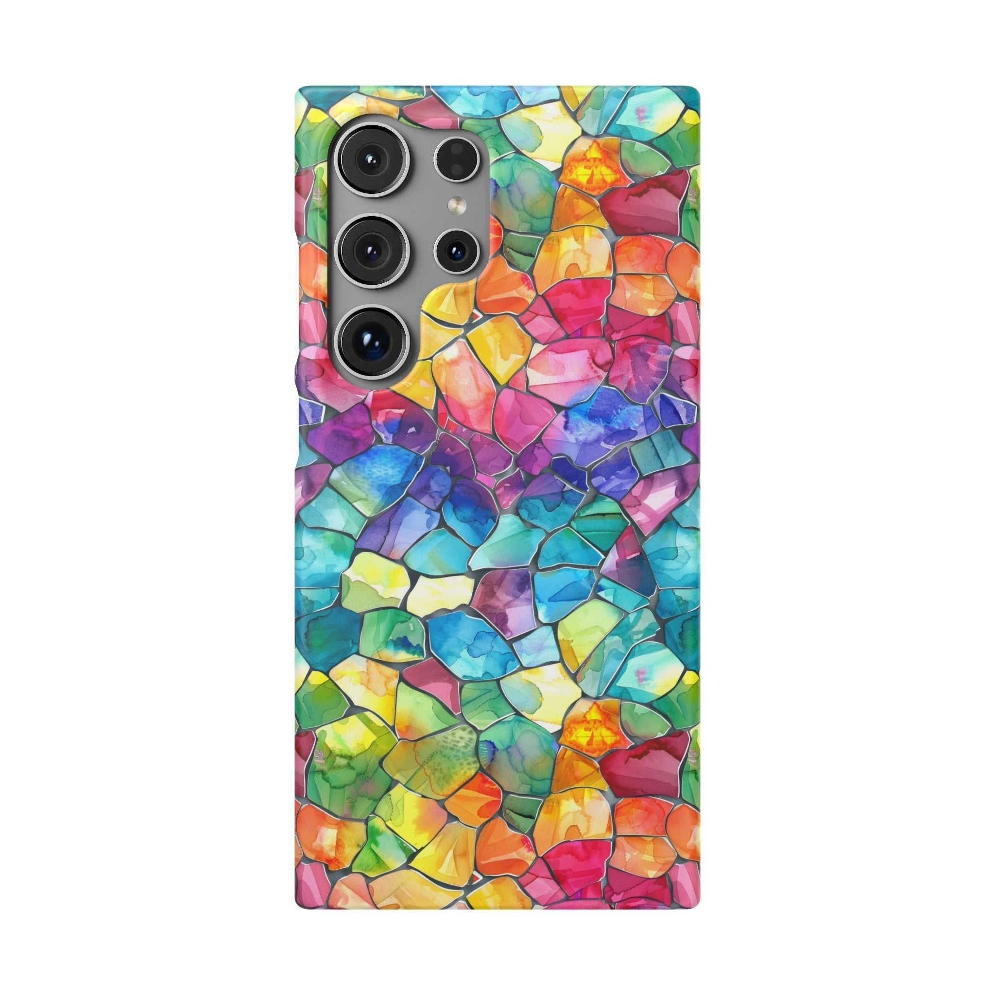 Bespattered Facade Rainbow Mosaic Snap Case by Bespattered Facade