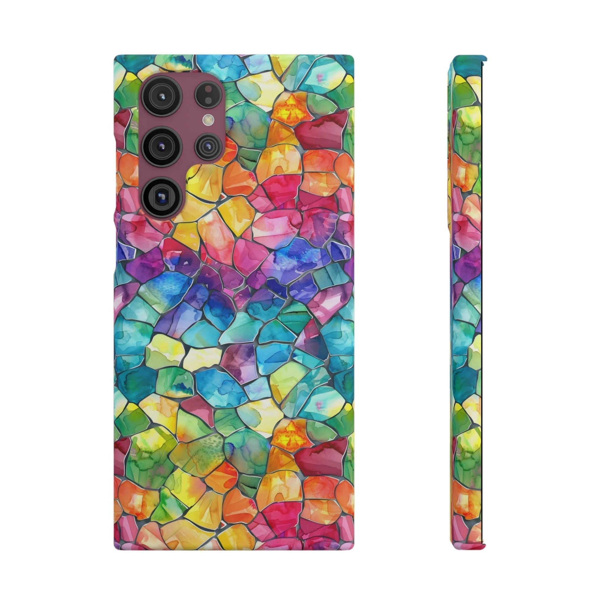 Bespattered Facade Rainbow Mosaic Snap Case by Bespattered Facade