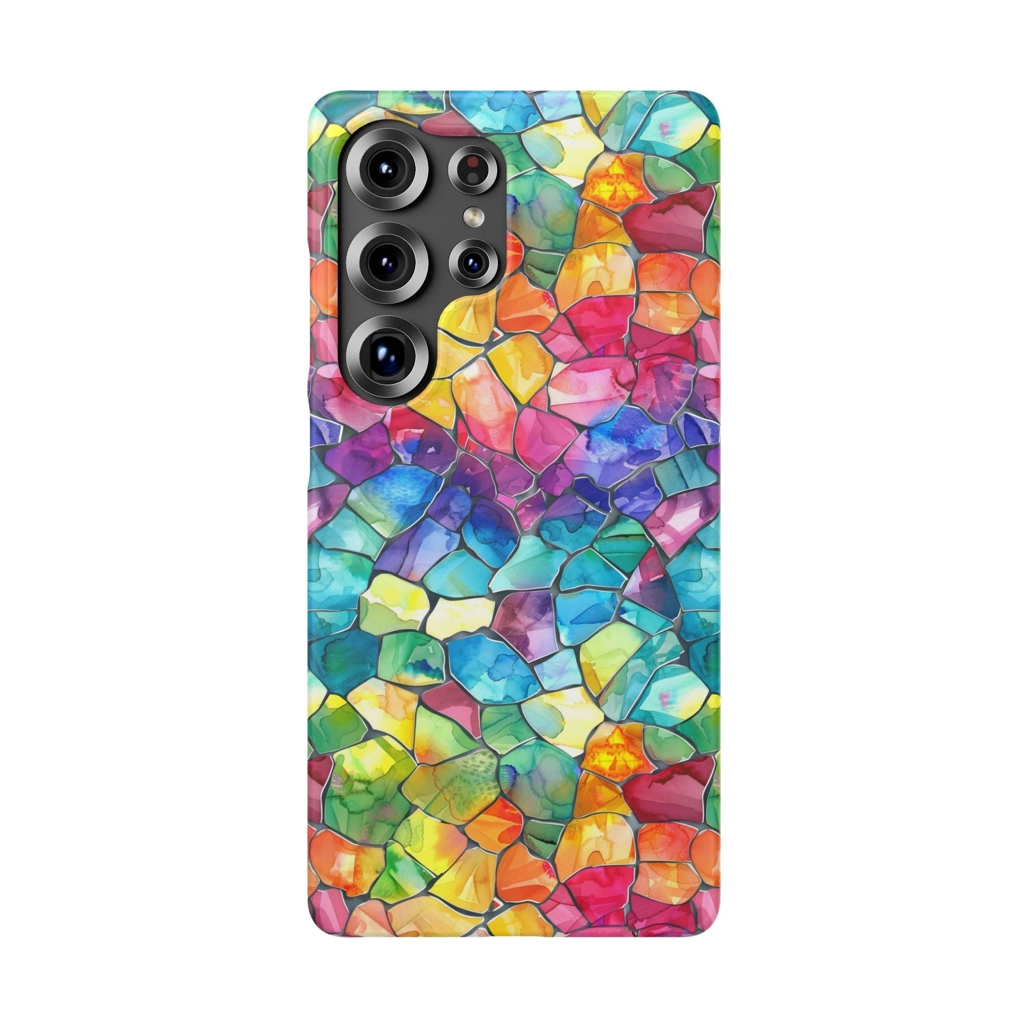 Bespattered Facade Rainbow Mosaic Snap Case by Bespattered Facade